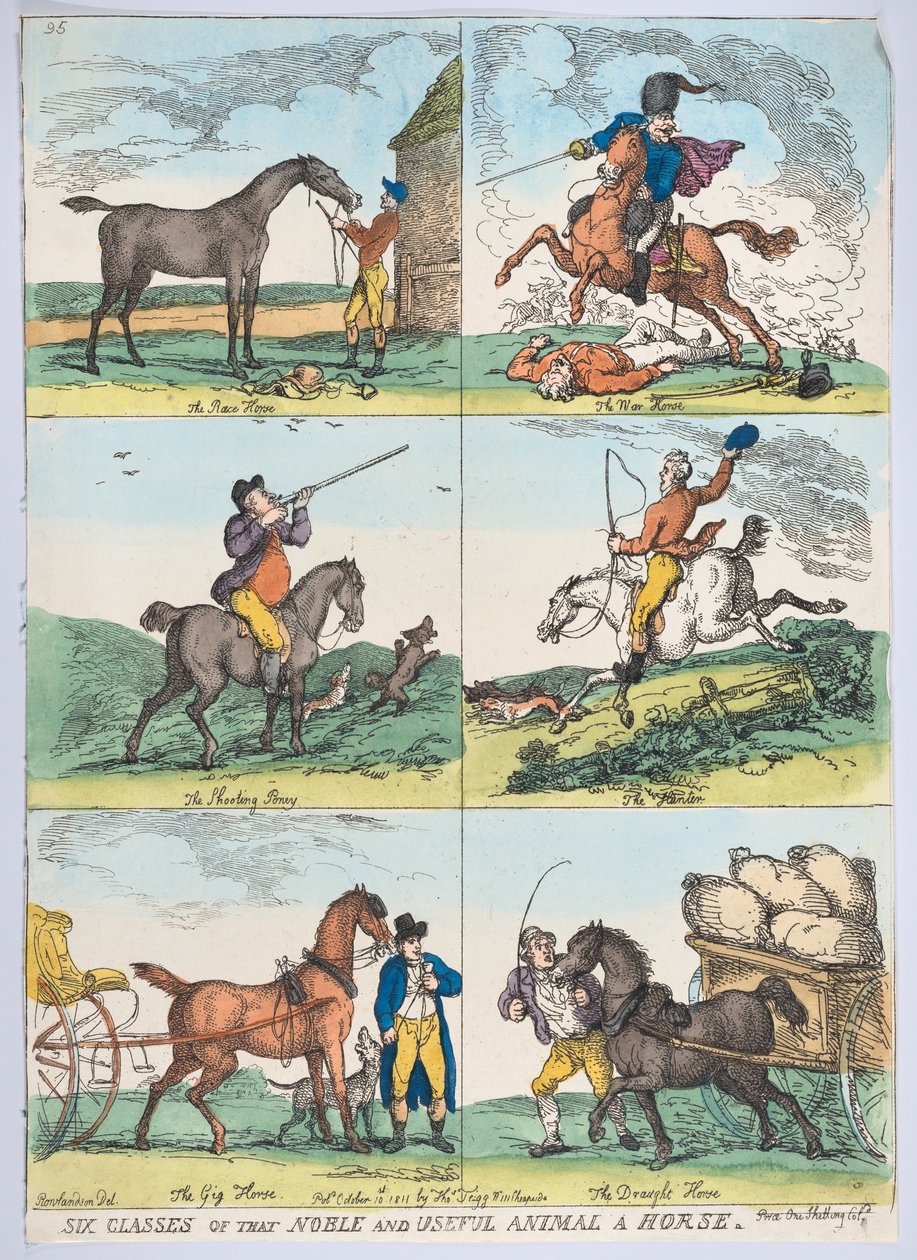 Šest tříd ušlechtilého a užitečného zvířete koně, 10. října 1811, 10. října 1811. od Thomas Rowlandson