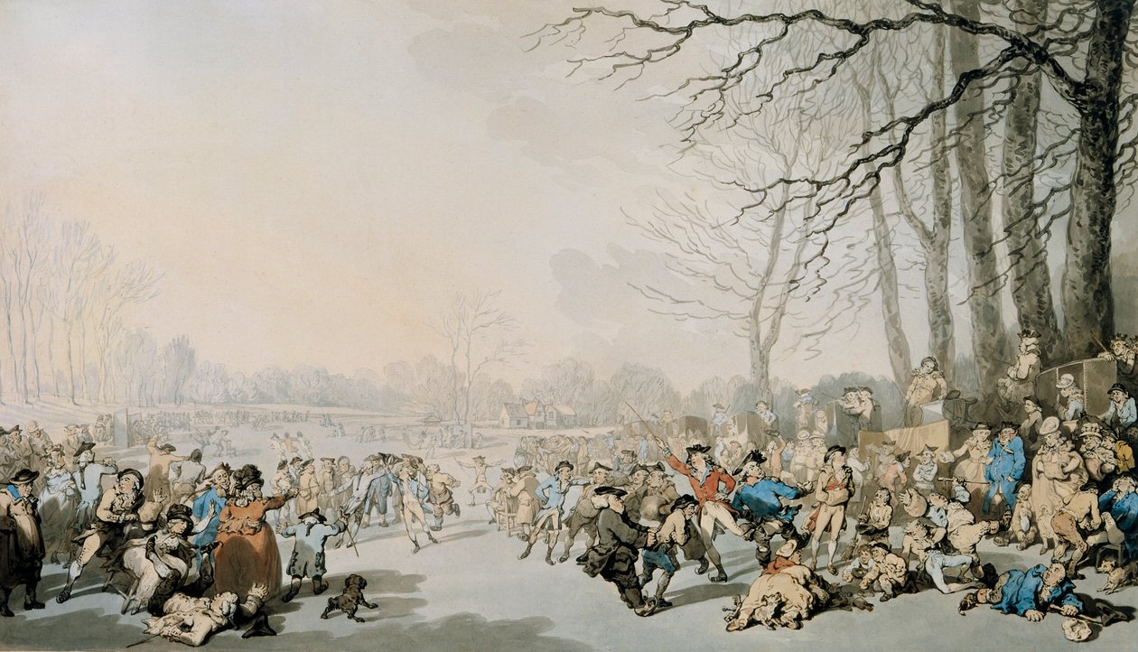 „Skaters on the Serpentine“, 1784 od Thomas Rowlandson