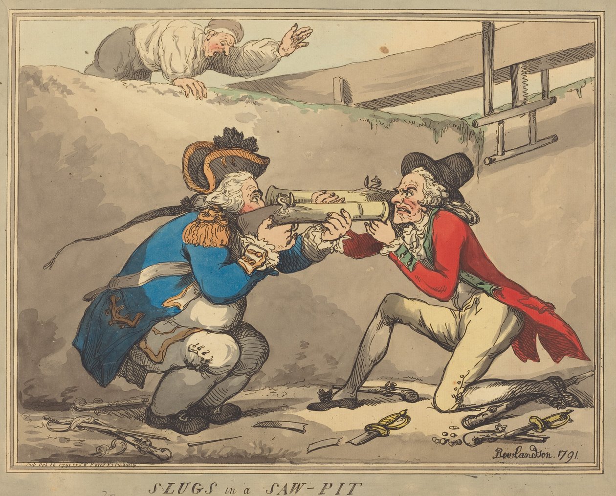 Slimáci na pile od Thomas Rowlandson