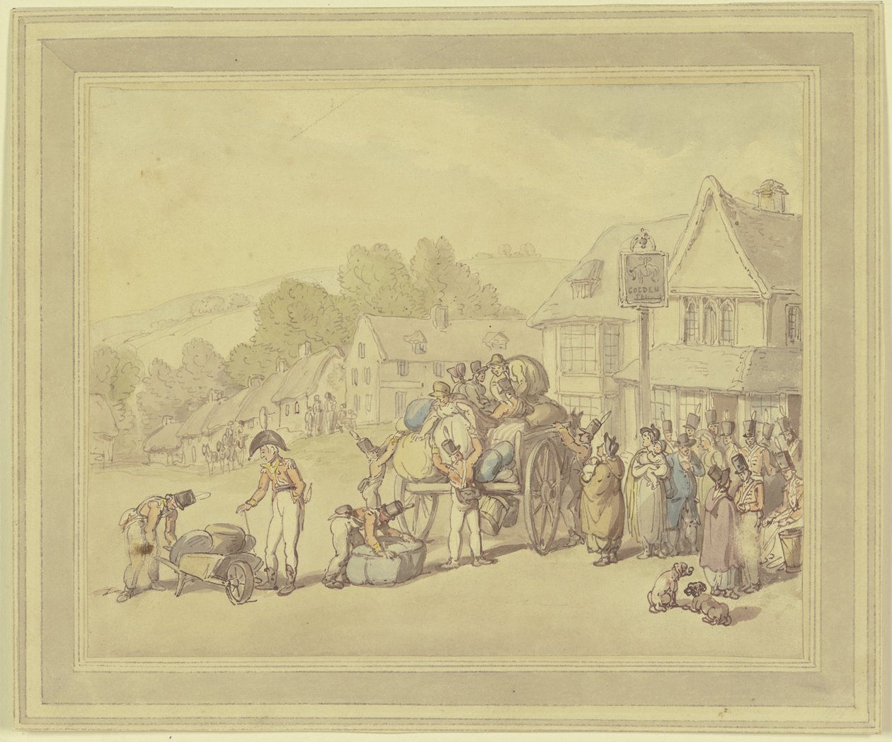 Vojáci u hospody od Thomas Rowlandson