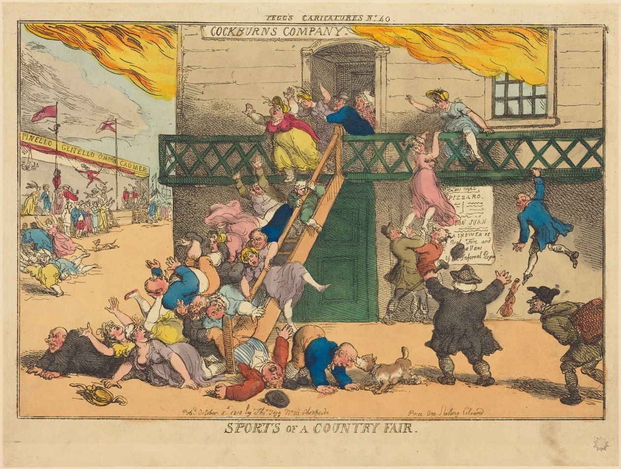 Sportovní disciplíny na venkovské pouti od Thomas Rowlandson