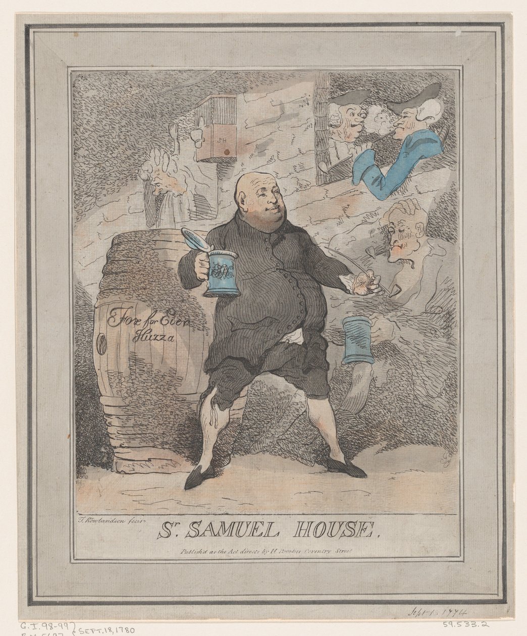 Sr. Samuel House, [1780] znovu vydáno 1786-91., [1780] znovu vydáno 1786-91. od Thomas Rowlandson