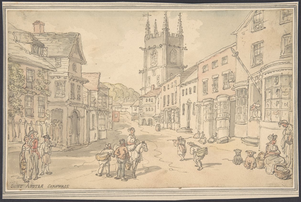 St. Austle, Cornwall od Thomas Rowlandson
