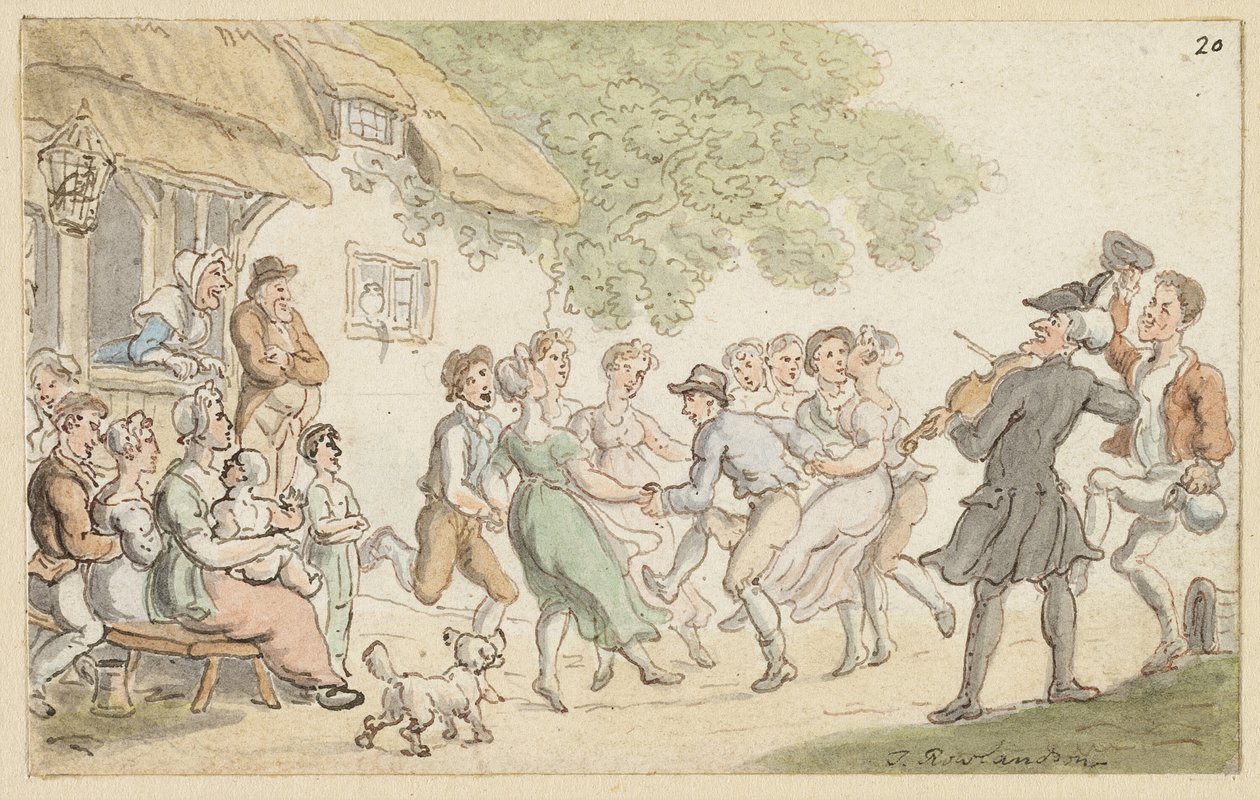 Studium pro Dr. Syntax a venkovské sporty od Thomas Rowlandson
