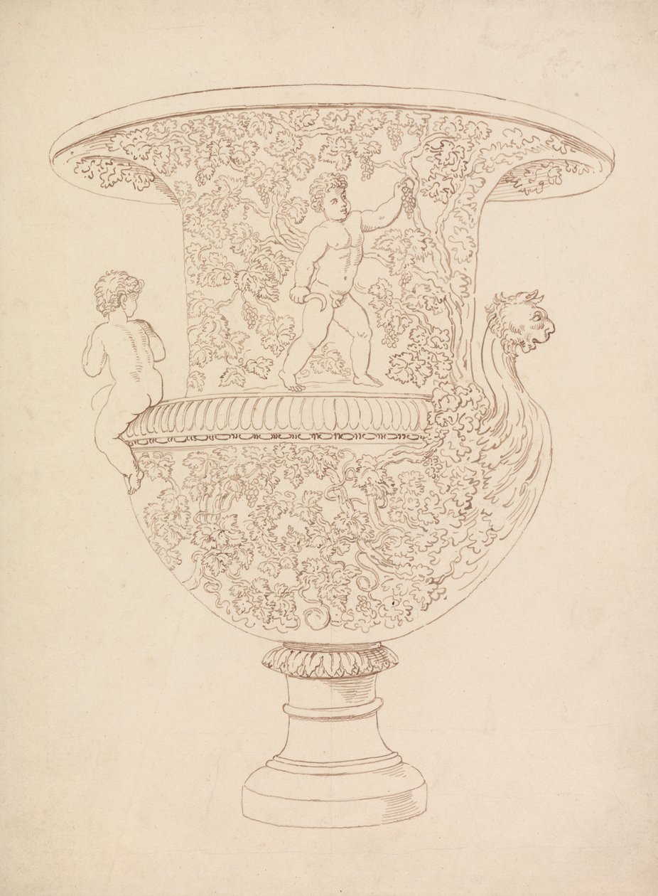 Studie vázy od Thomas Rowlandson