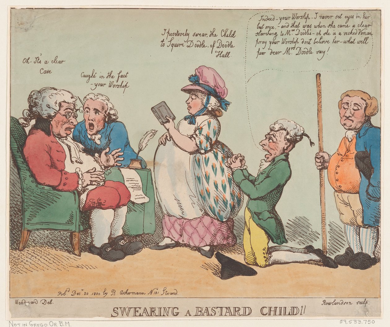 Přísahat bastardské dítě!, 20. prosince 1800., 20. prosince 1800. od Thomas Rowlandson