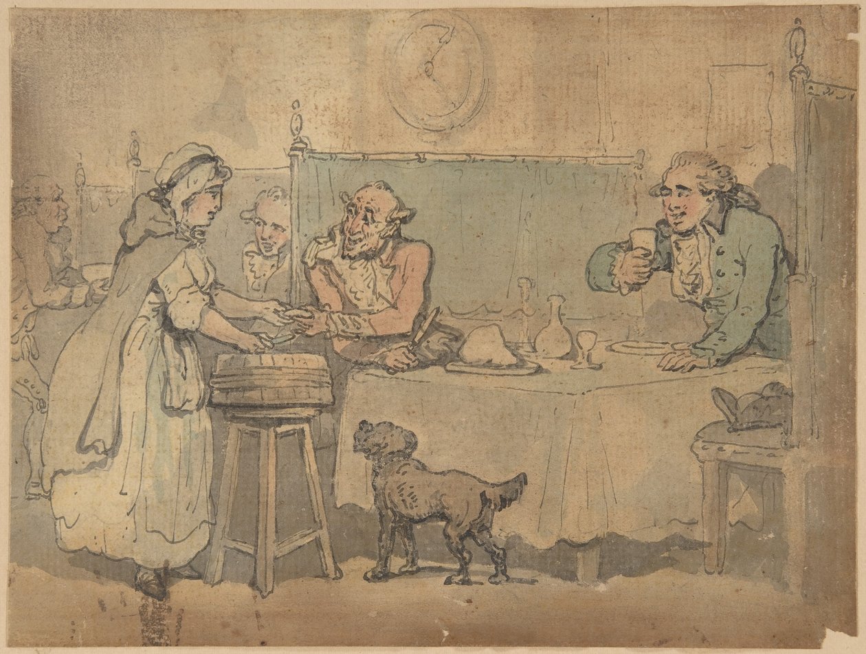 Scéna v hospodě od Thomas Rowlandson