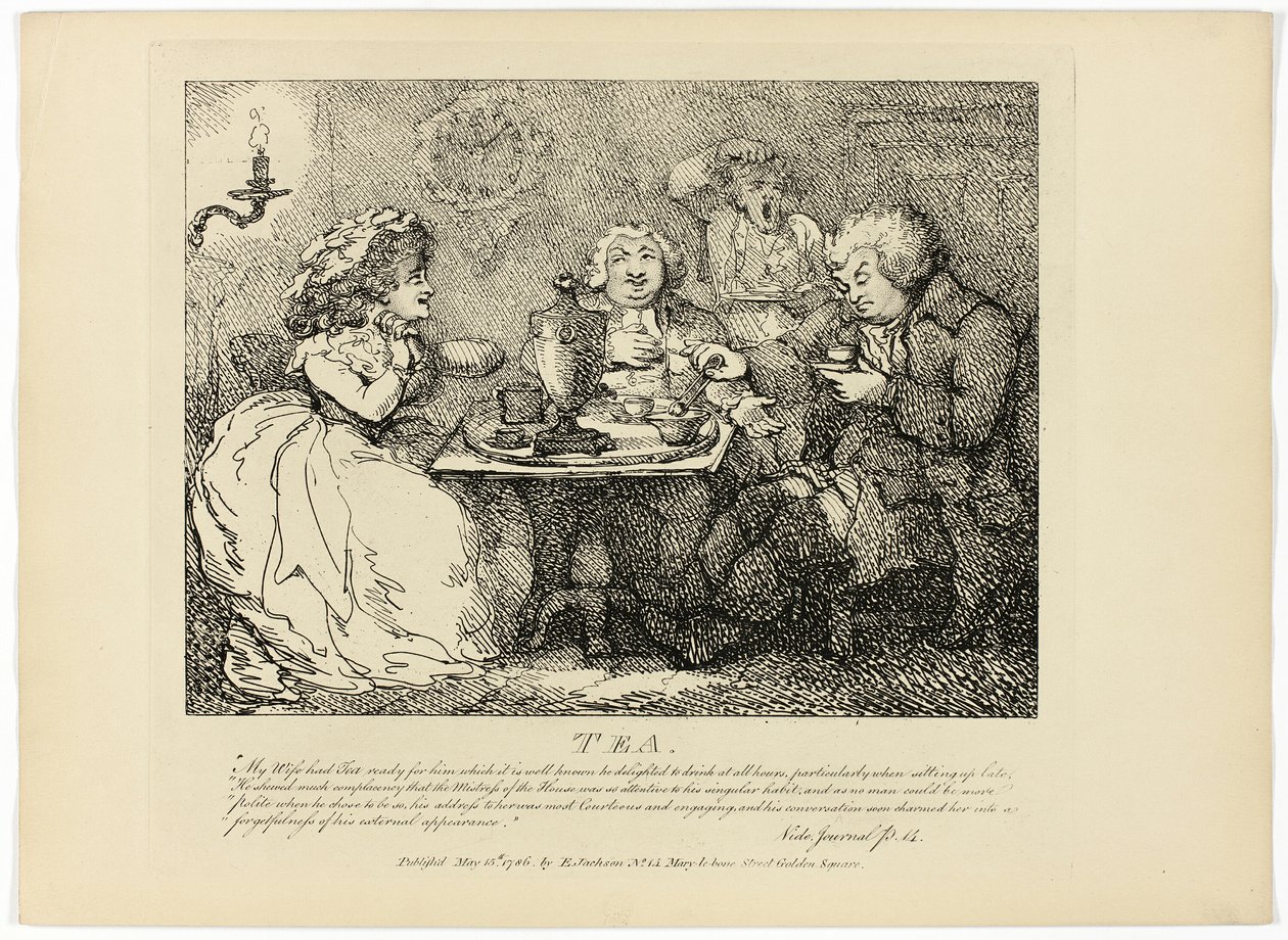 Čaj z Boswellovy cesty po Hebridách od Thomas Rowlandson