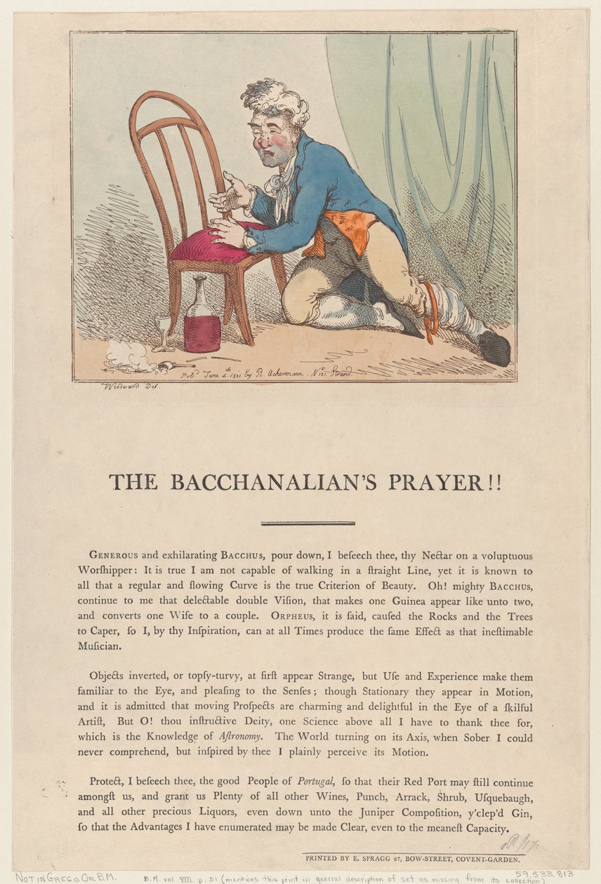 Bakchanalianova modlitba!!, 4. června 1801., 4. června 1801. od Thomas Rowlandson