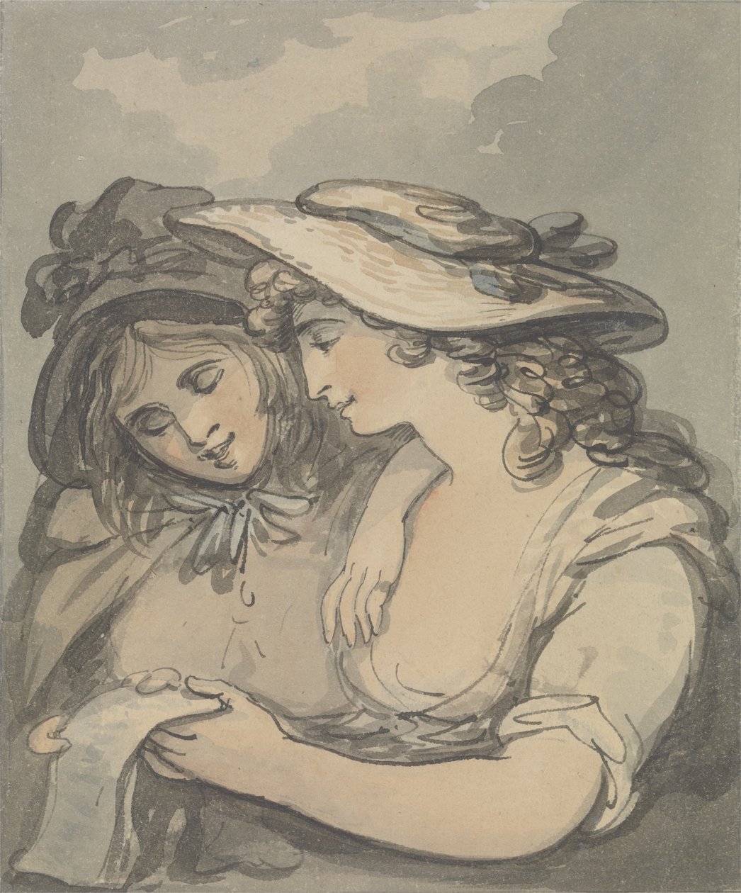 The Ballad Singers (akvarel perem a inkoustem přes grafit na papíře) od Thomas Rowlandson