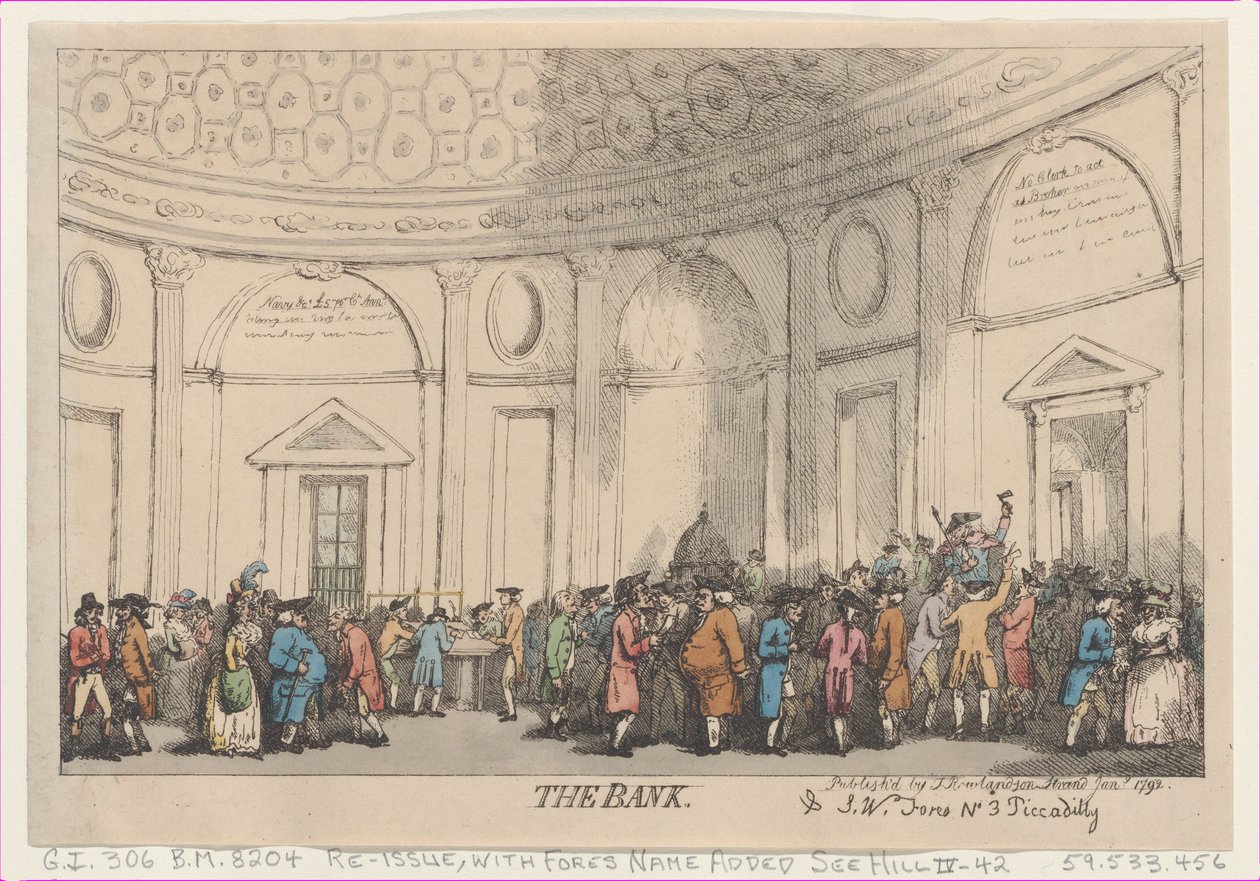 Banka, leden 1792, leden 1792. od Thomas Rowlandson