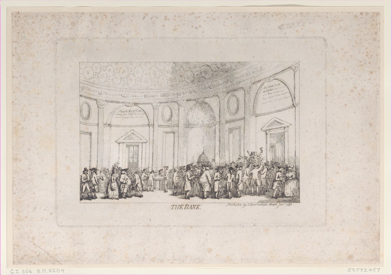 Banka, leden 1792 znovu vydána., leden 1792 znovu vydána. od Thomas Rowlandson