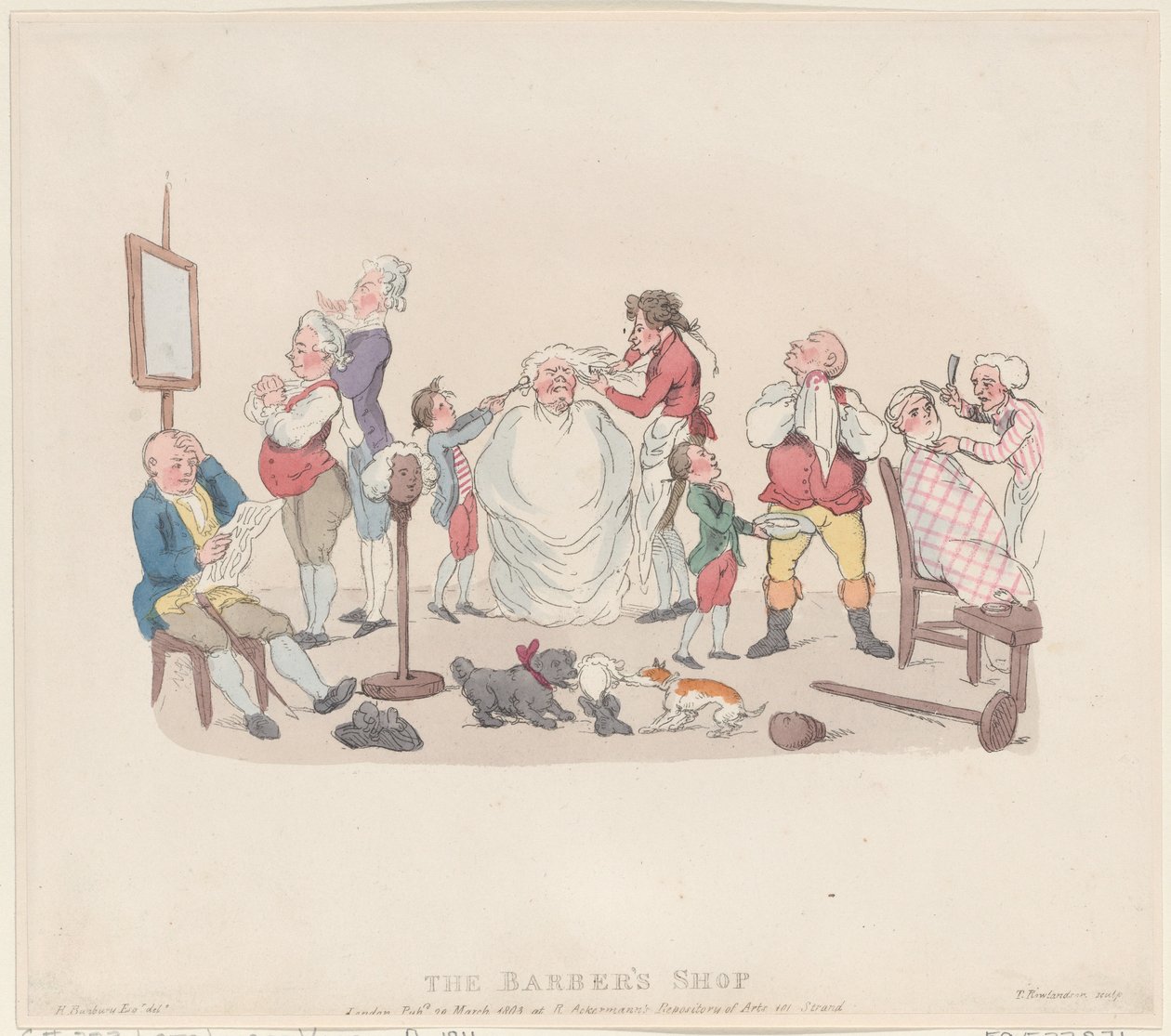 Holičství, 20. března 1803, 20. března 1803. od Thomas Rowlandson