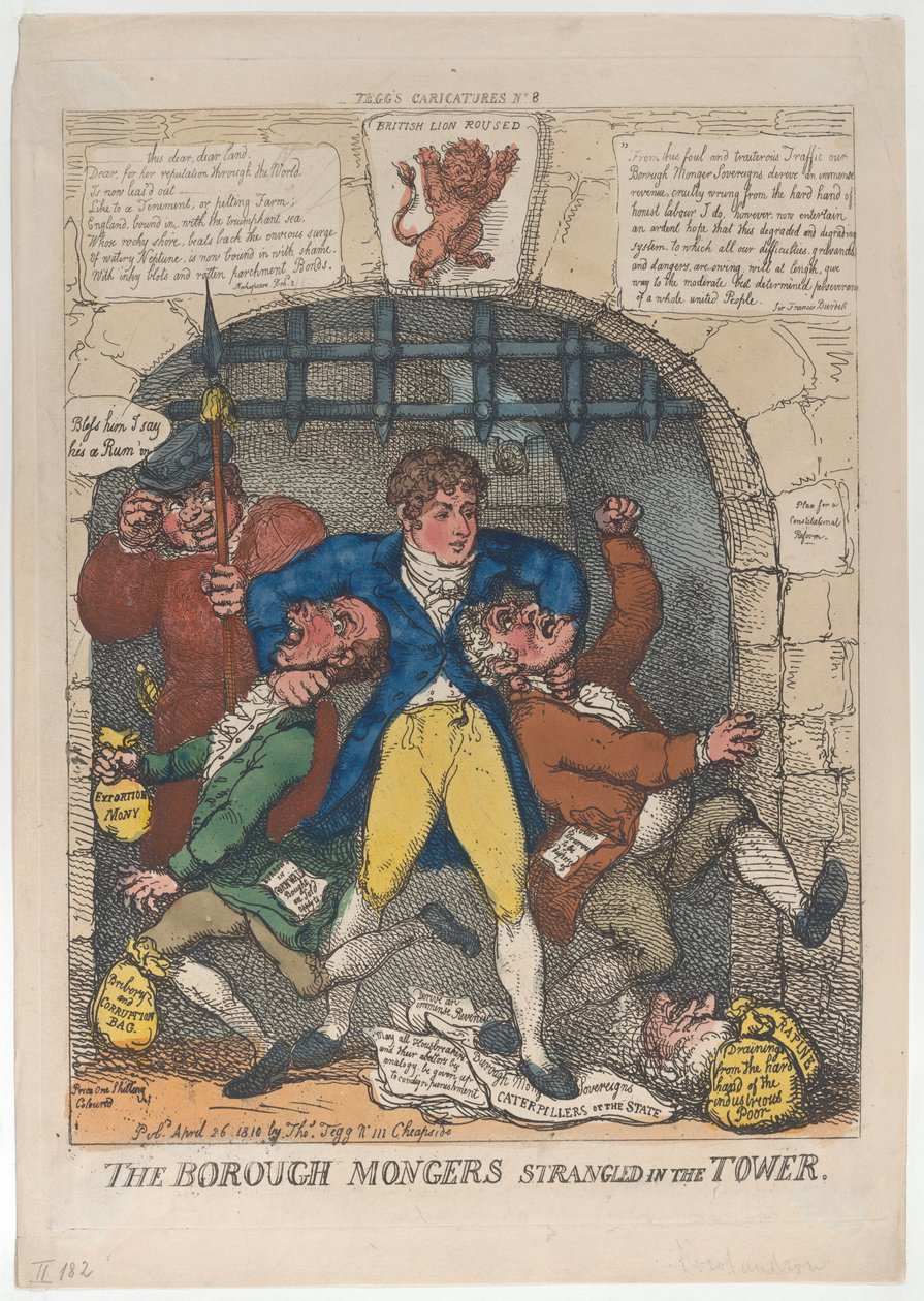 The Borough Mongers Strangled in the Tower, 26. dubna 1810, 26. dubna 1810. od Thomas Rowlandson