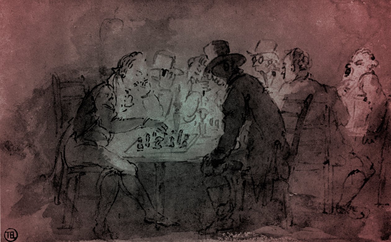 "Hráči šachu" od Thomas Rowlandson