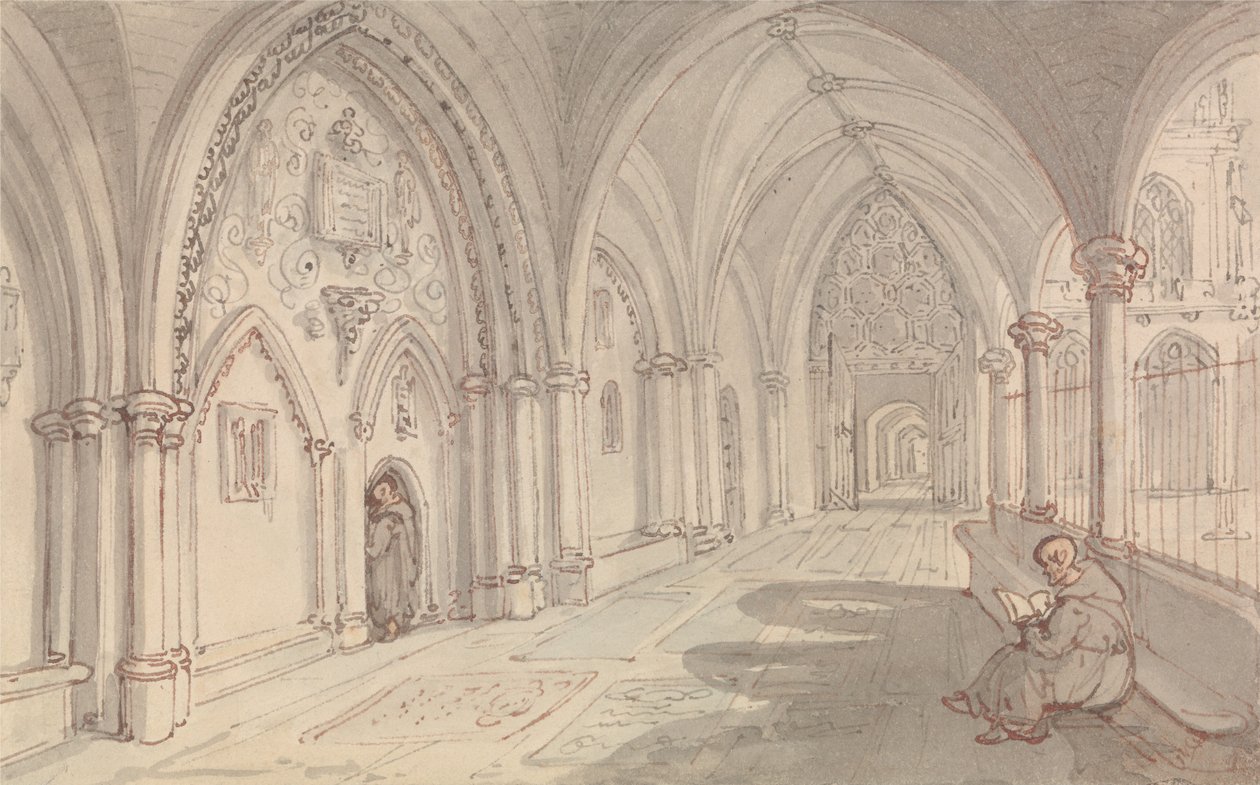 Klášterní křídlové budovy od Thomas Rowlandson