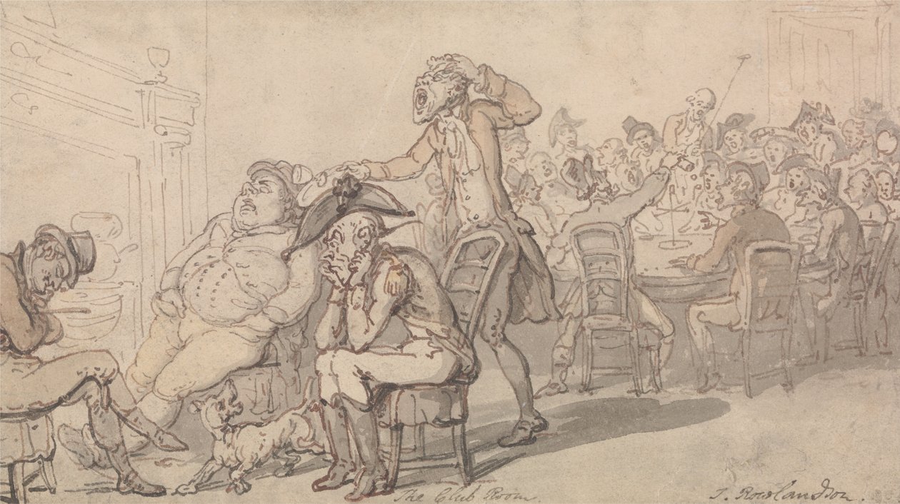 Klubovna od Thomas Rowlandson