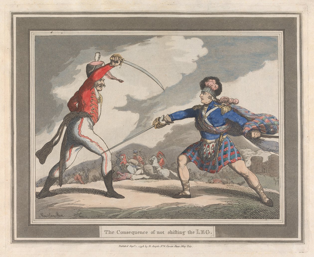 Důsledek toho, že se noha neposune od Thomas Rowlandson
