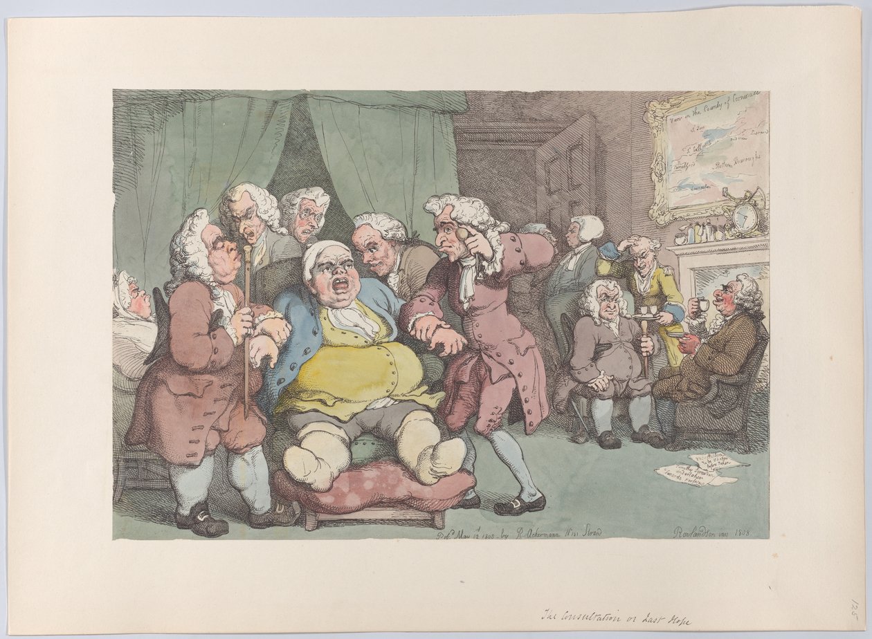 Konzultace nebo poslední naděje, 30. června 1808, 30. června 1808. od Thomas Rowlandson