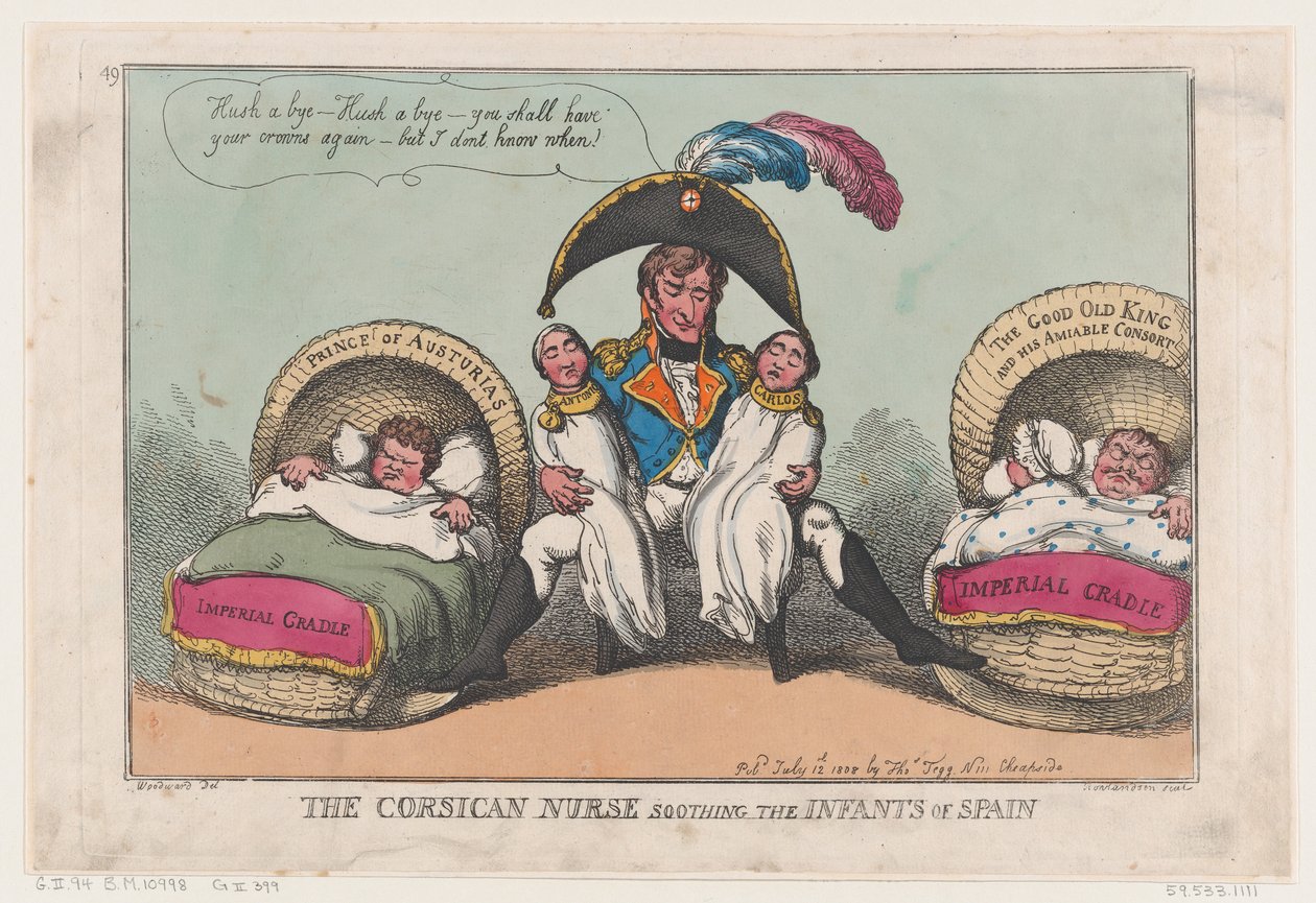 Korsická sestra uklidňující kojence Španělska, 12. července 1808, 12. července 1808. od Thomas Rowlandson