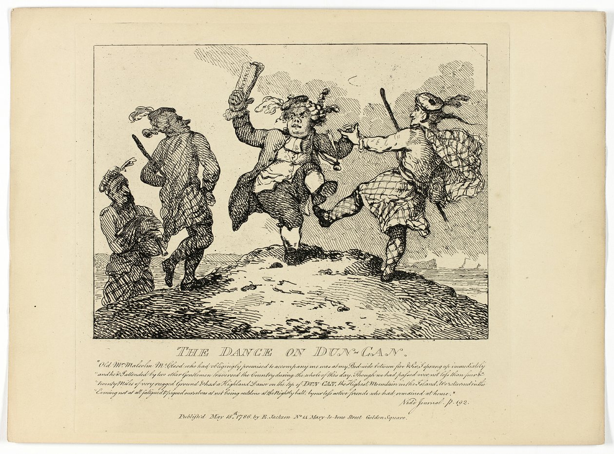 Tanec Dun-Can z Boswellovy Cesty po Hebridách od Thomas Rowlandson