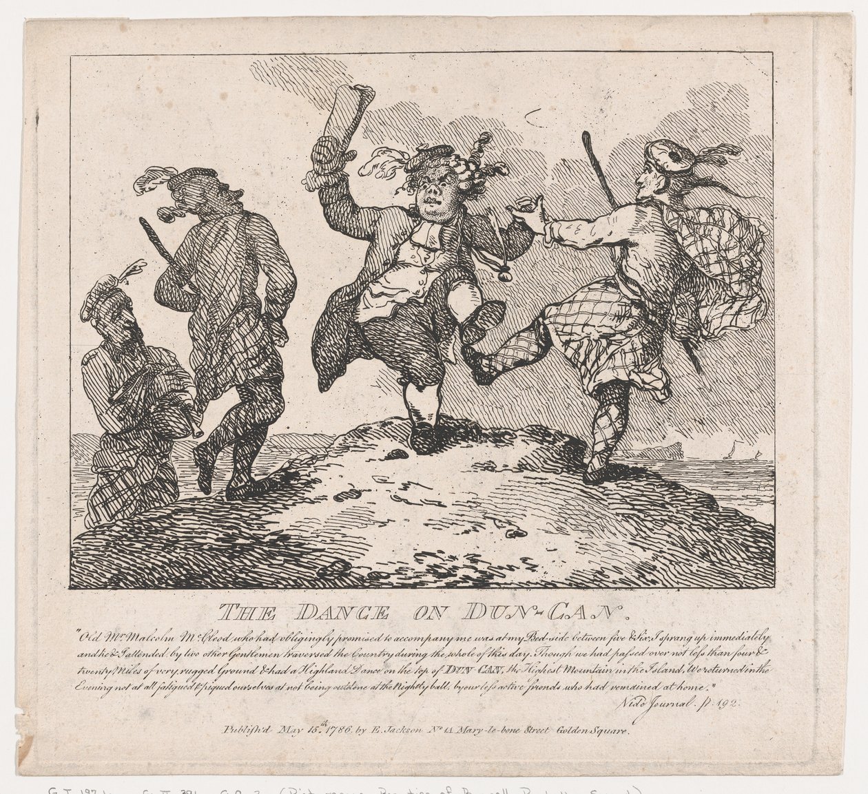 The Dance on Dun-Can Malebné krásy Boswell, část druhá, 15. května 1786, 15. května 1786 od Thomas Rowlandson