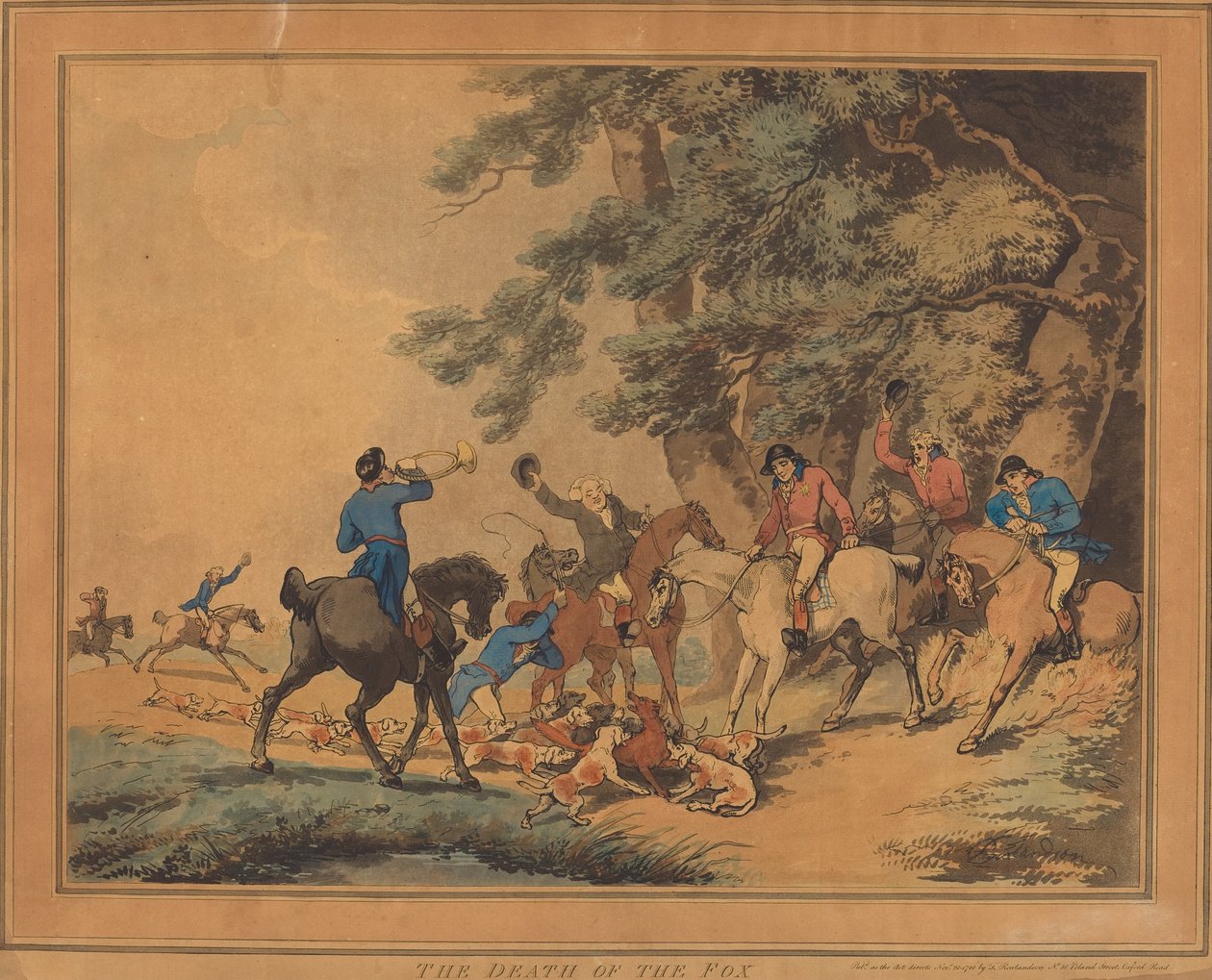Smrt lišky od Thomas Rowlandson