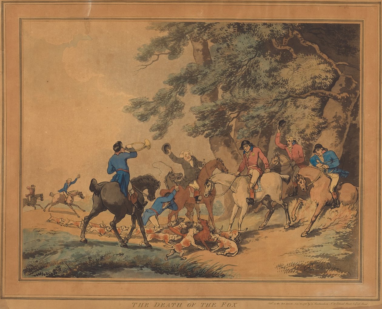 Smrt lišky od Thomas Rowlandson