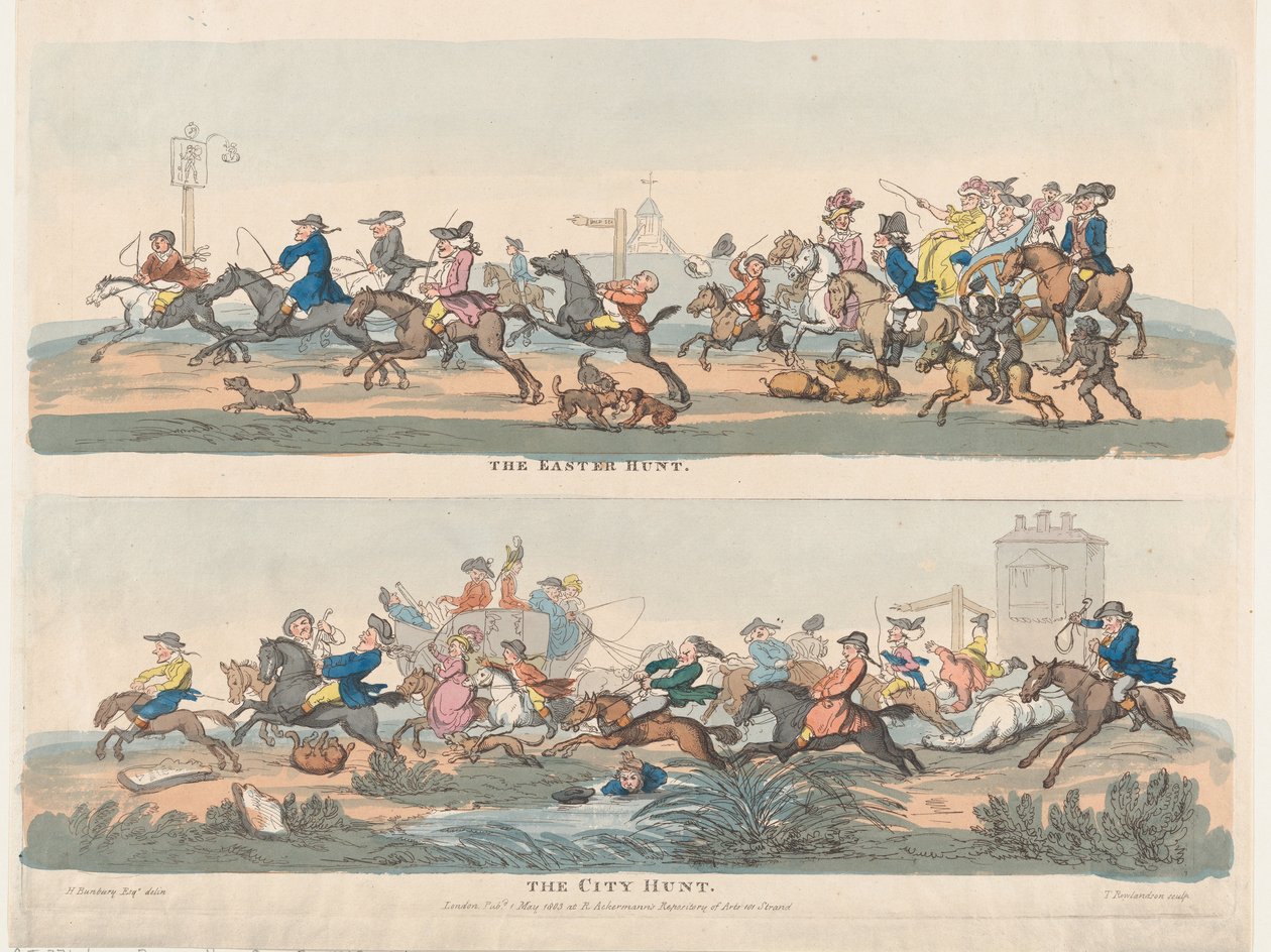 Velikonoční hon a hon na město, 1. května 1803, 1. května 1803. od Thomas Rowlandson
