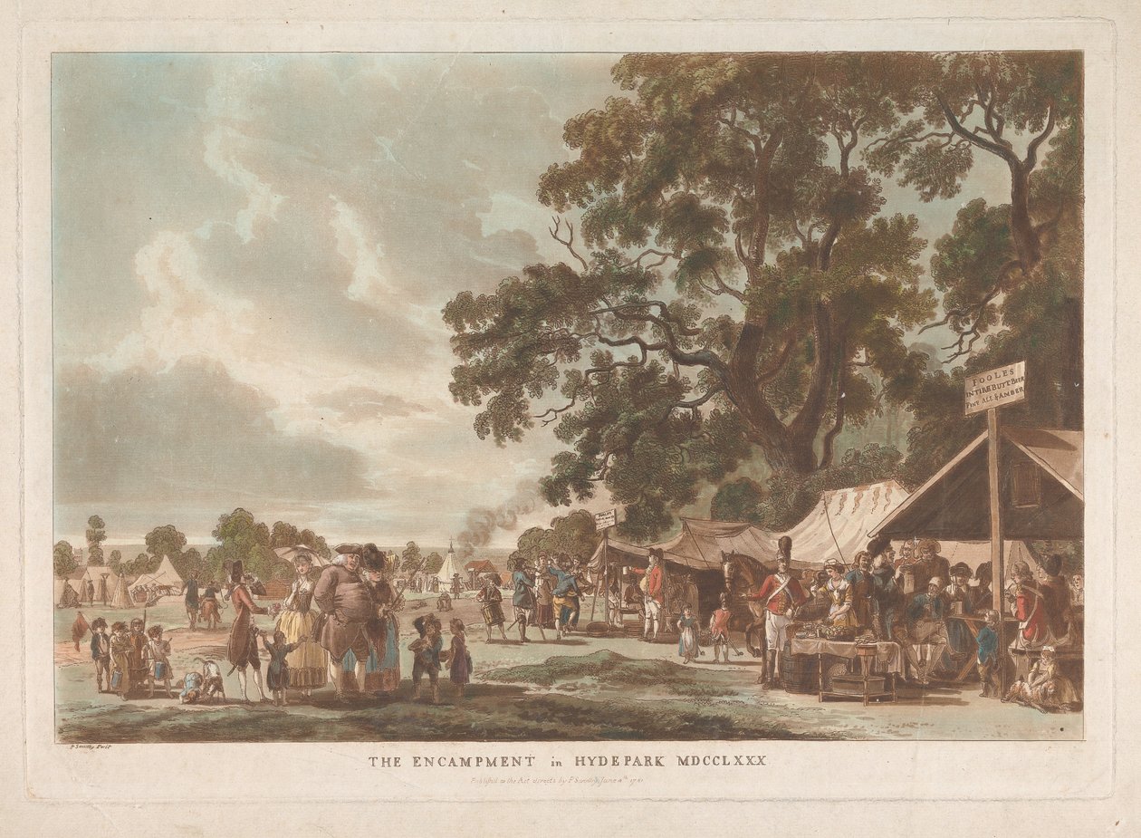 Tábor v Hyde Parku od Thomas Rowlandson