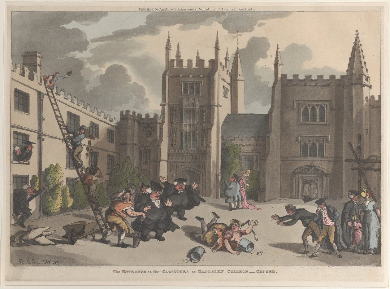 Vchod do klášterů na Magdalen College, Oxford, 31. října 1811, 31. října 1811. od Thomas Rowlandson