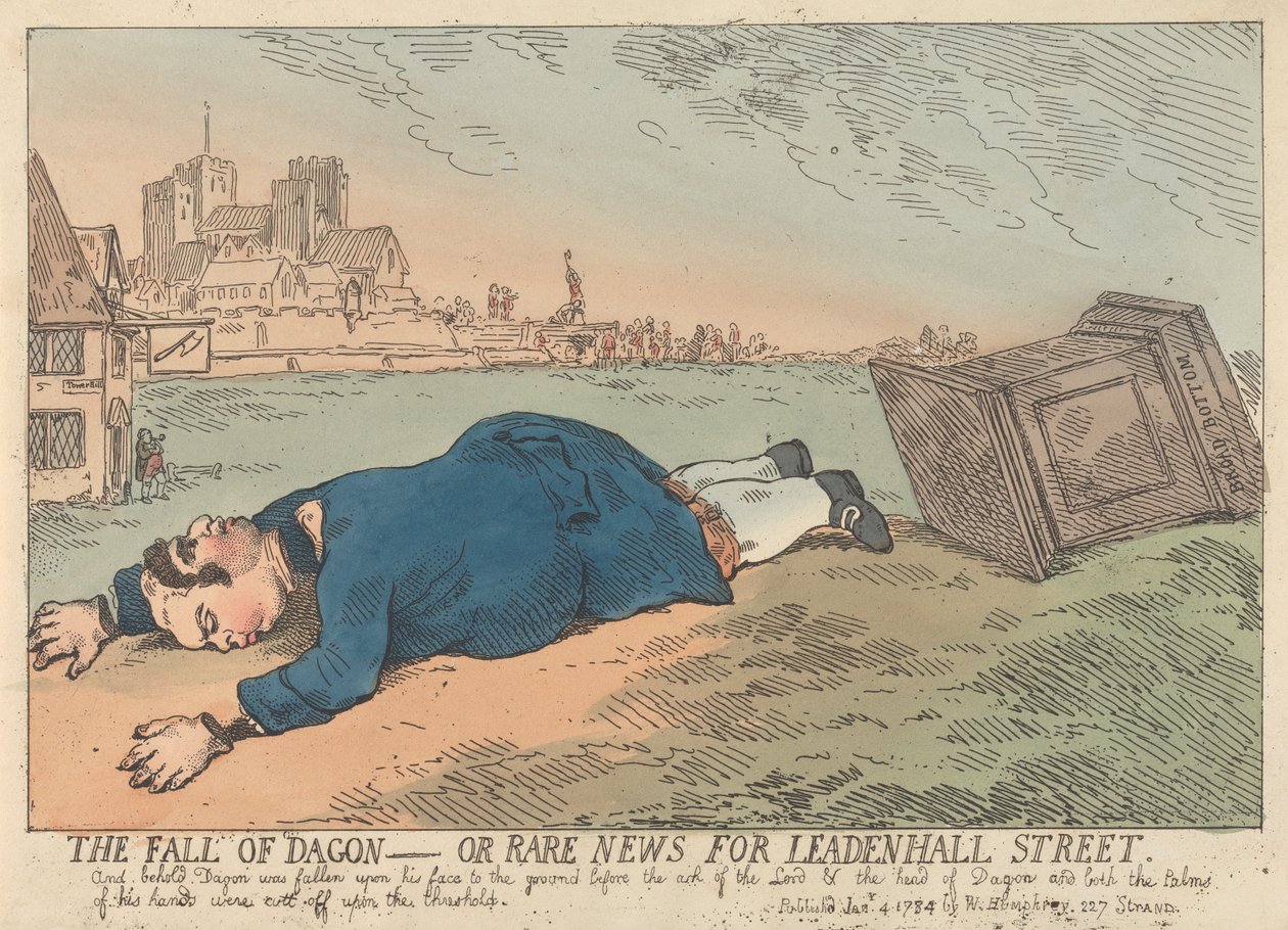 Pád Dagona – aneb Vzácné zprávy z Leadenhall Street od Thomas Rowlandson