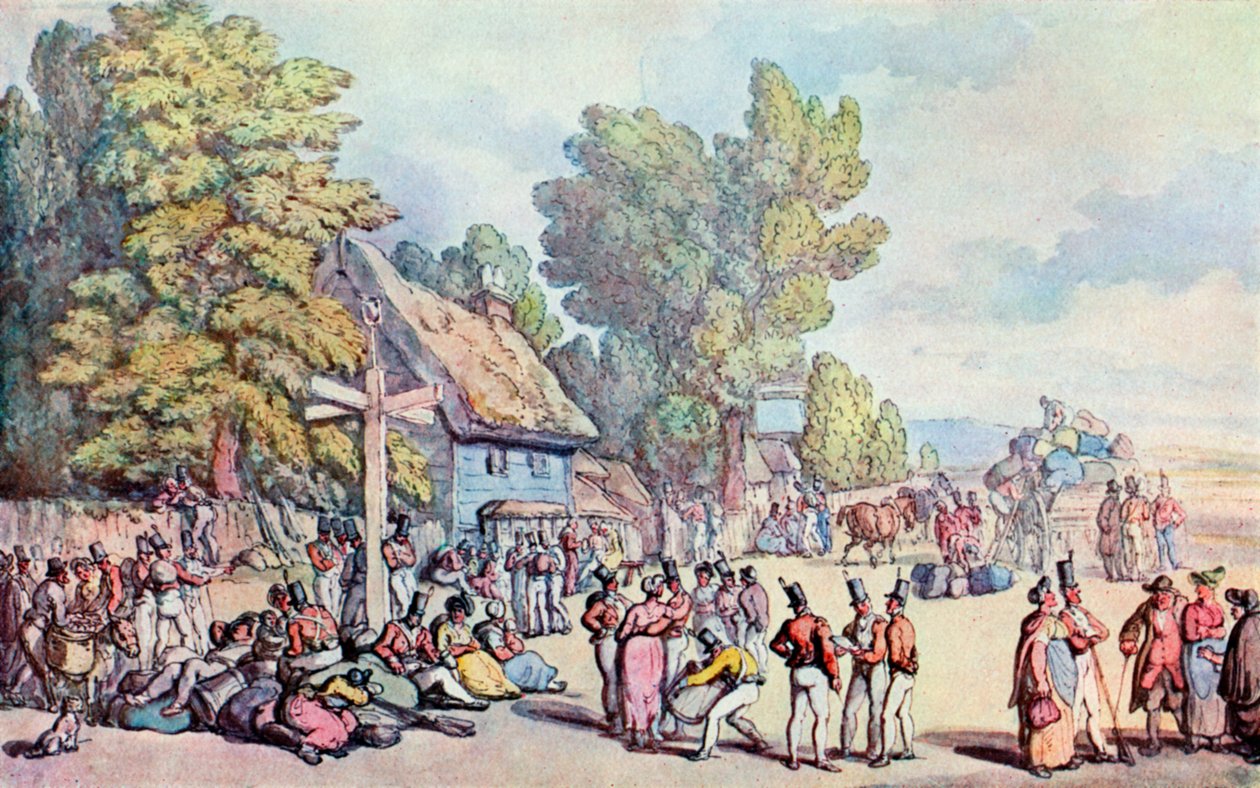 The Falmouth Road, konec 18.-začátek 19. století, 1929 od Thomas Rowlandson