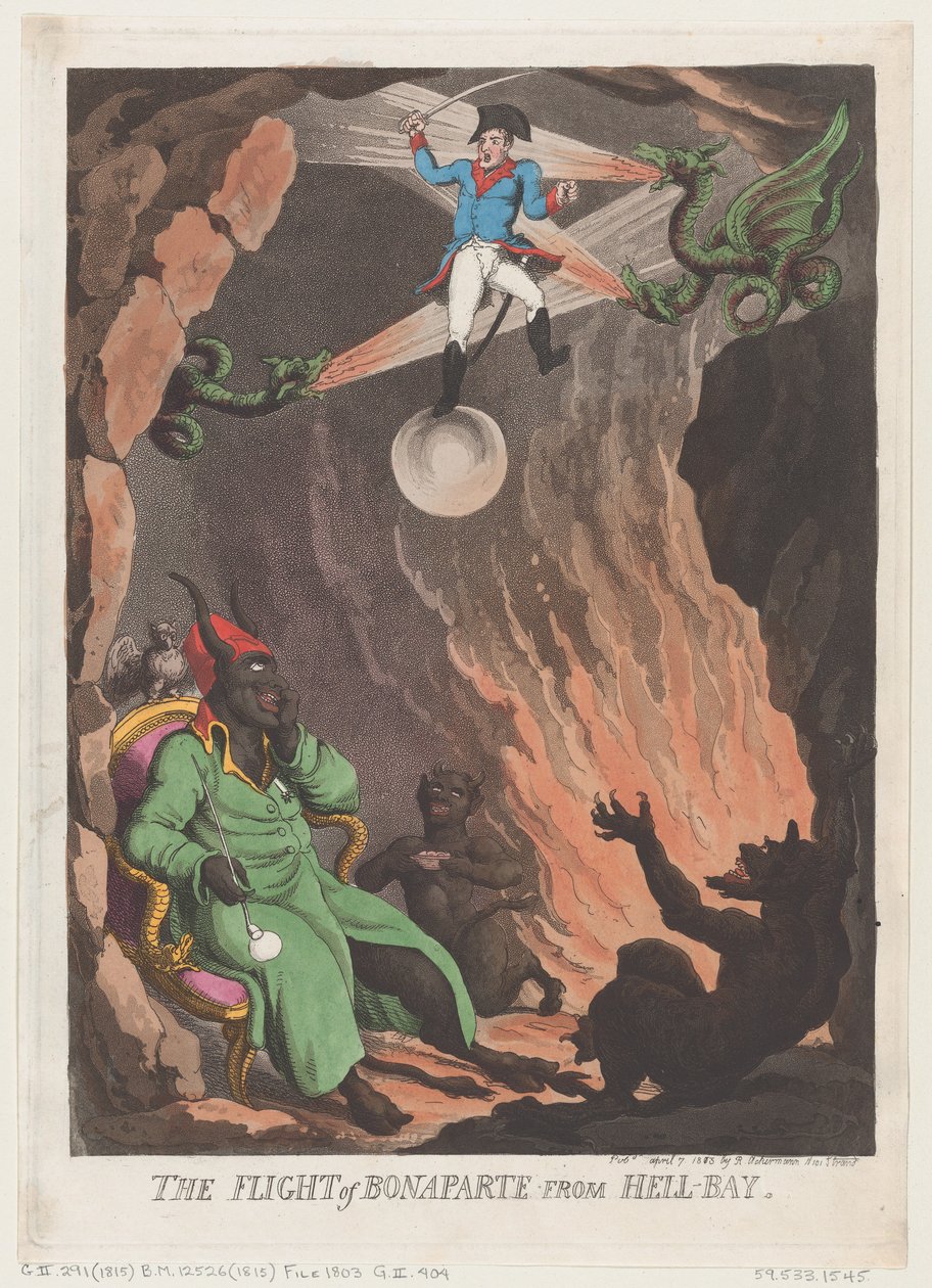 Útěk Bonaparta z Hell-Bay, 7. dubna 1803, 7. dubna 1803. od Thomas Rowlandson