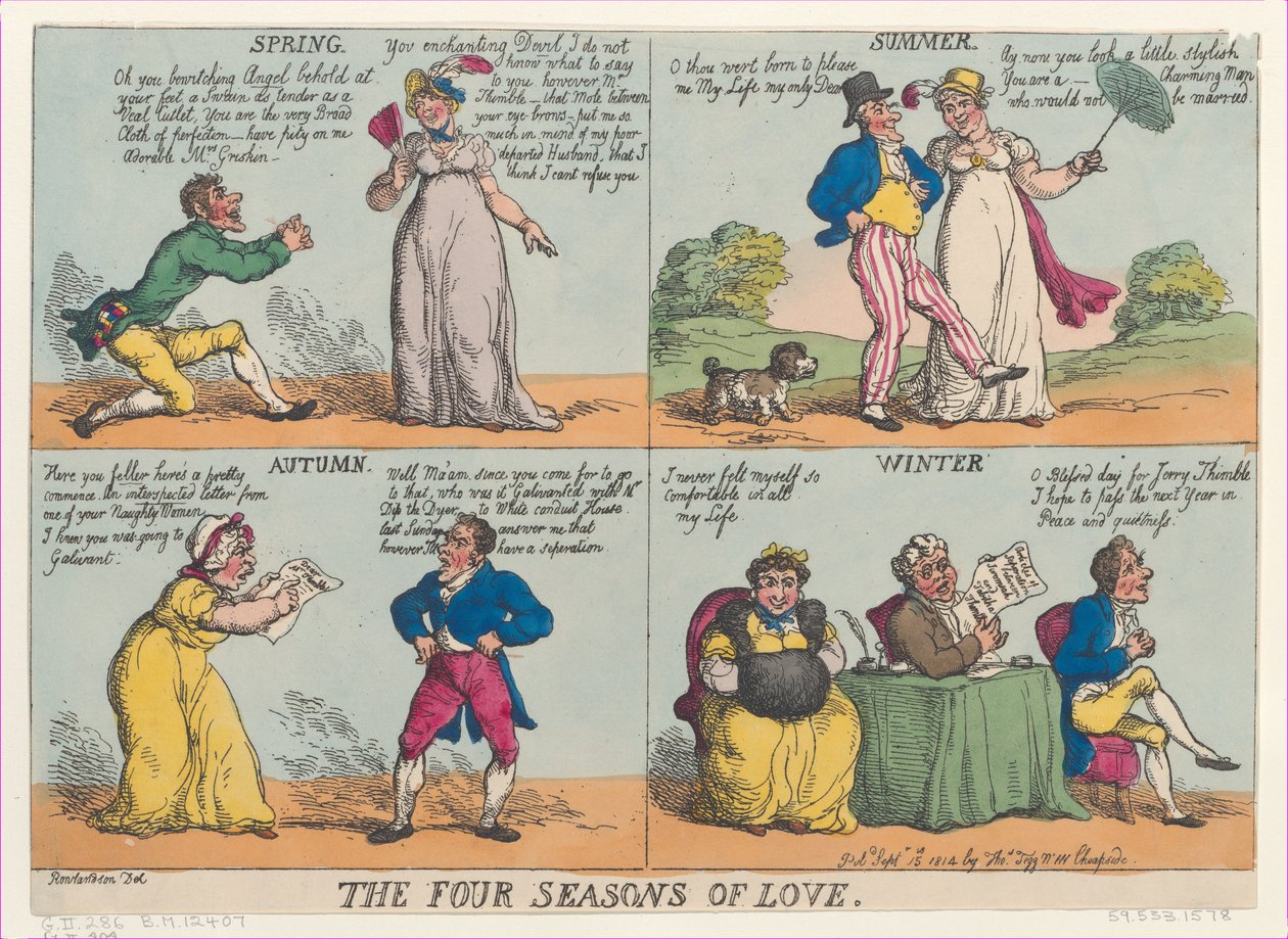 Čtyři roční období lásky, 15. září 1814, 15. září 1814. od Thomas Rowlandson