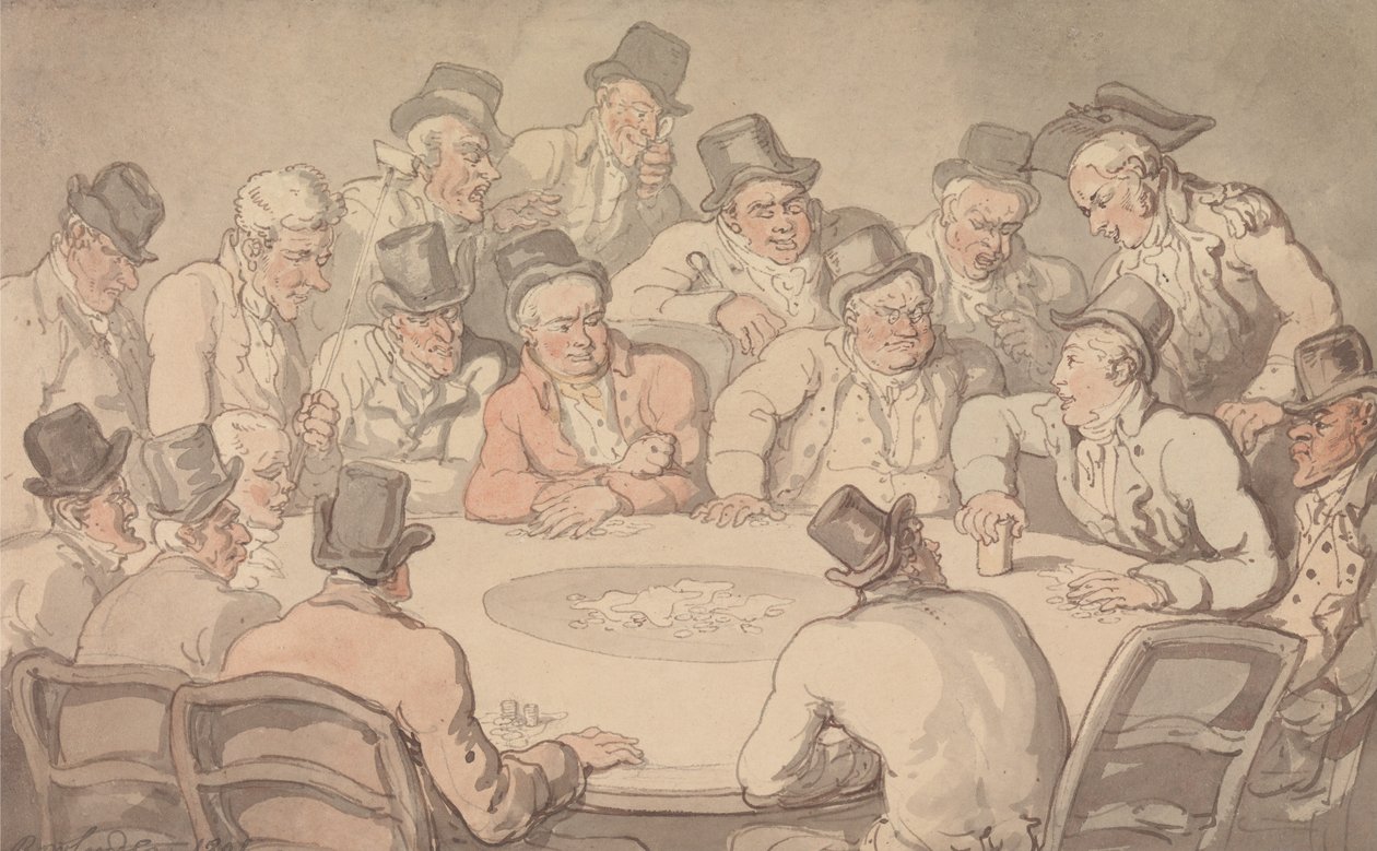 Hrací stůl od Thomas Rowlandson