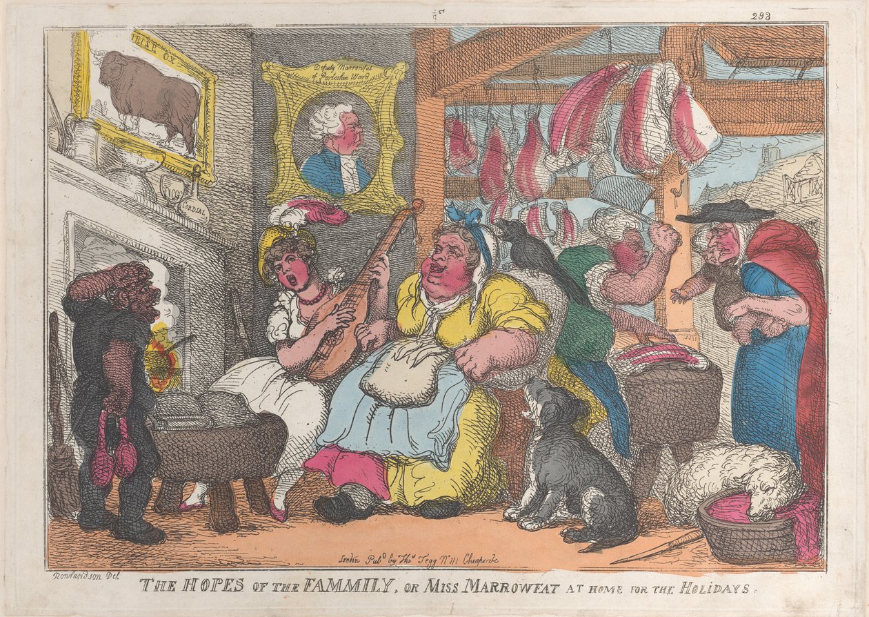 Naděje rodiny aneb slečna Marrowfatová doma na svátky, 1809-13., 1809-13. od Thomas Rowlandson