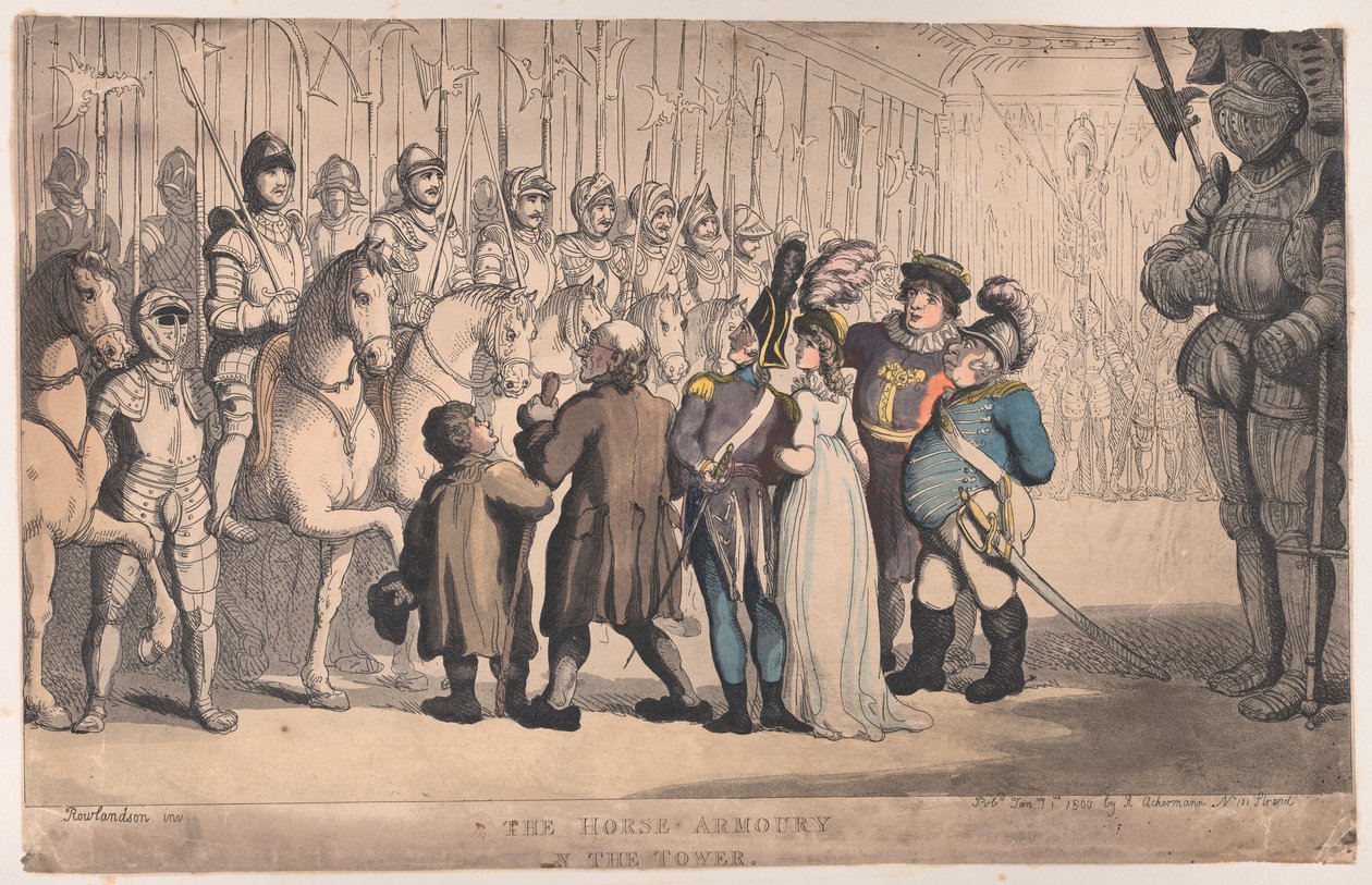 Koňská zbrojnice ve věži, 1. ledna 1800, 1. ledna 1800. od Thomas Rowlandson