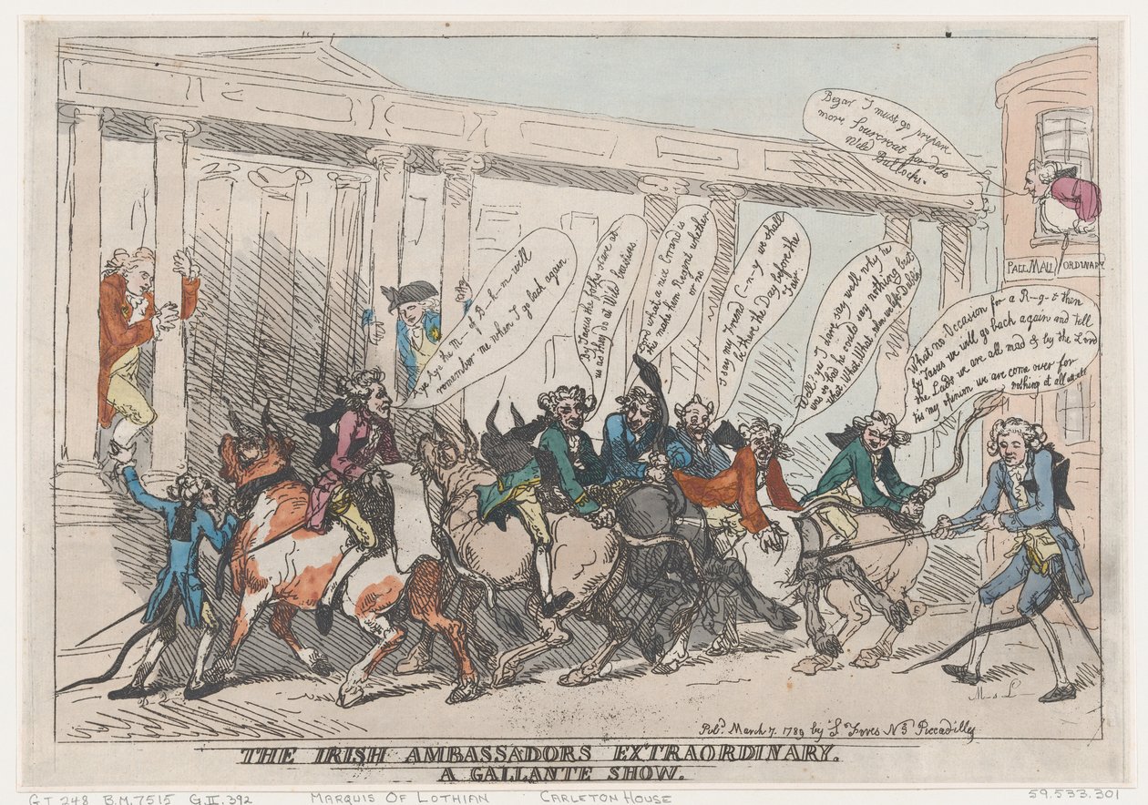 The Irish Ambassadors Extraordinary, A Gallante Show, 7. března 1789, 7. března 1789. od Thomas Rowlandson