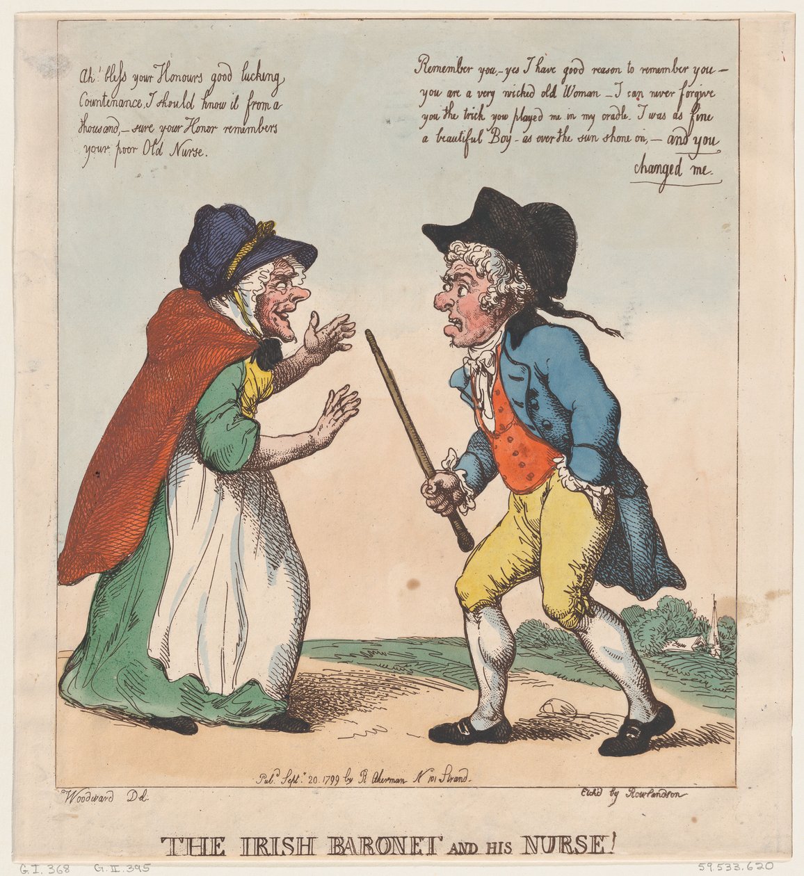 Irský baronet a jeho sestra, 20. září 1799, 20. září 1799. od Thomas Rowlandson