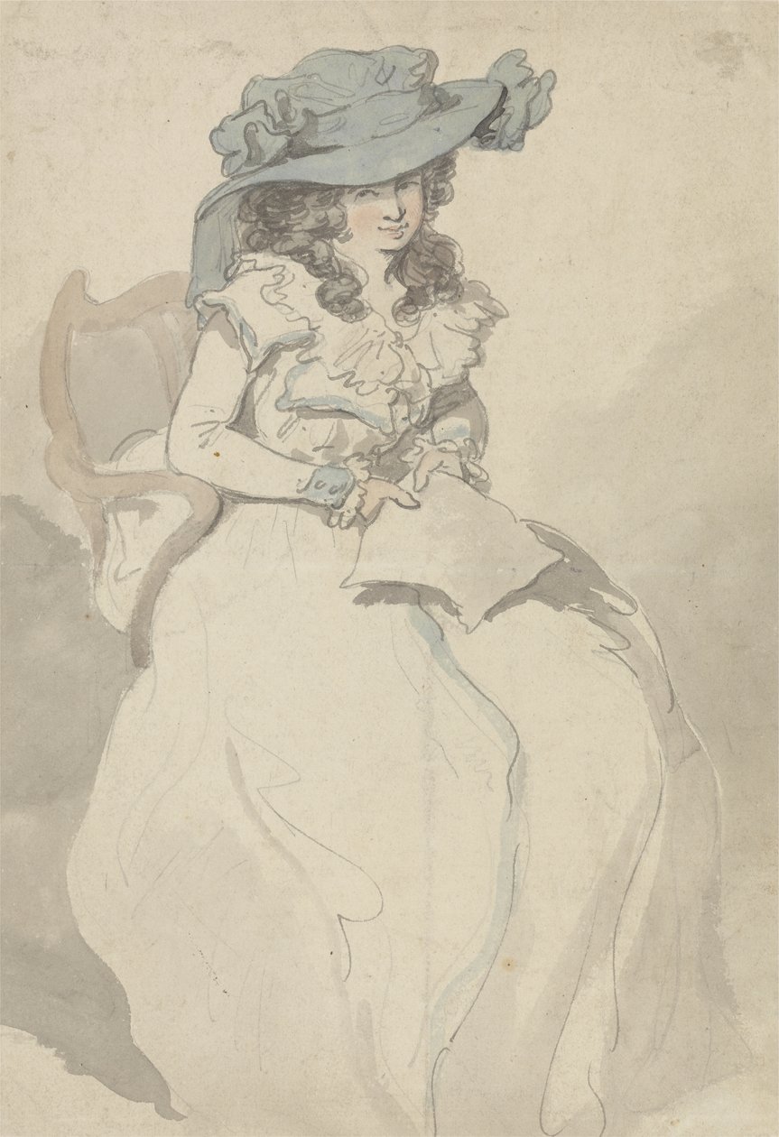 Milostný dopis, cca 1790 (pero, inkoust a akvarel na papíře) od Thomas Rowlandson