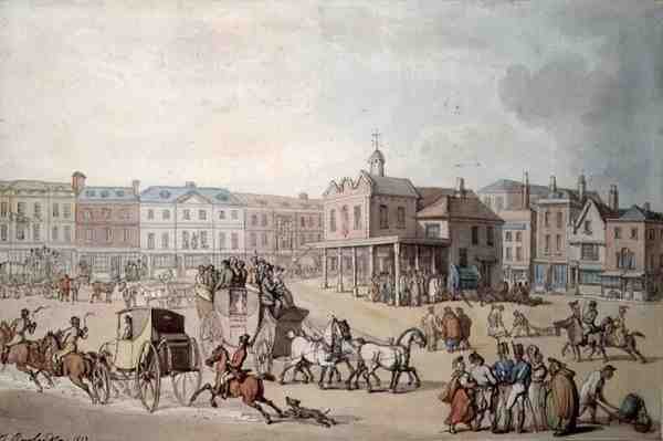 Tržiště, Kingston-upon-Thames od Thomas Rowlandson