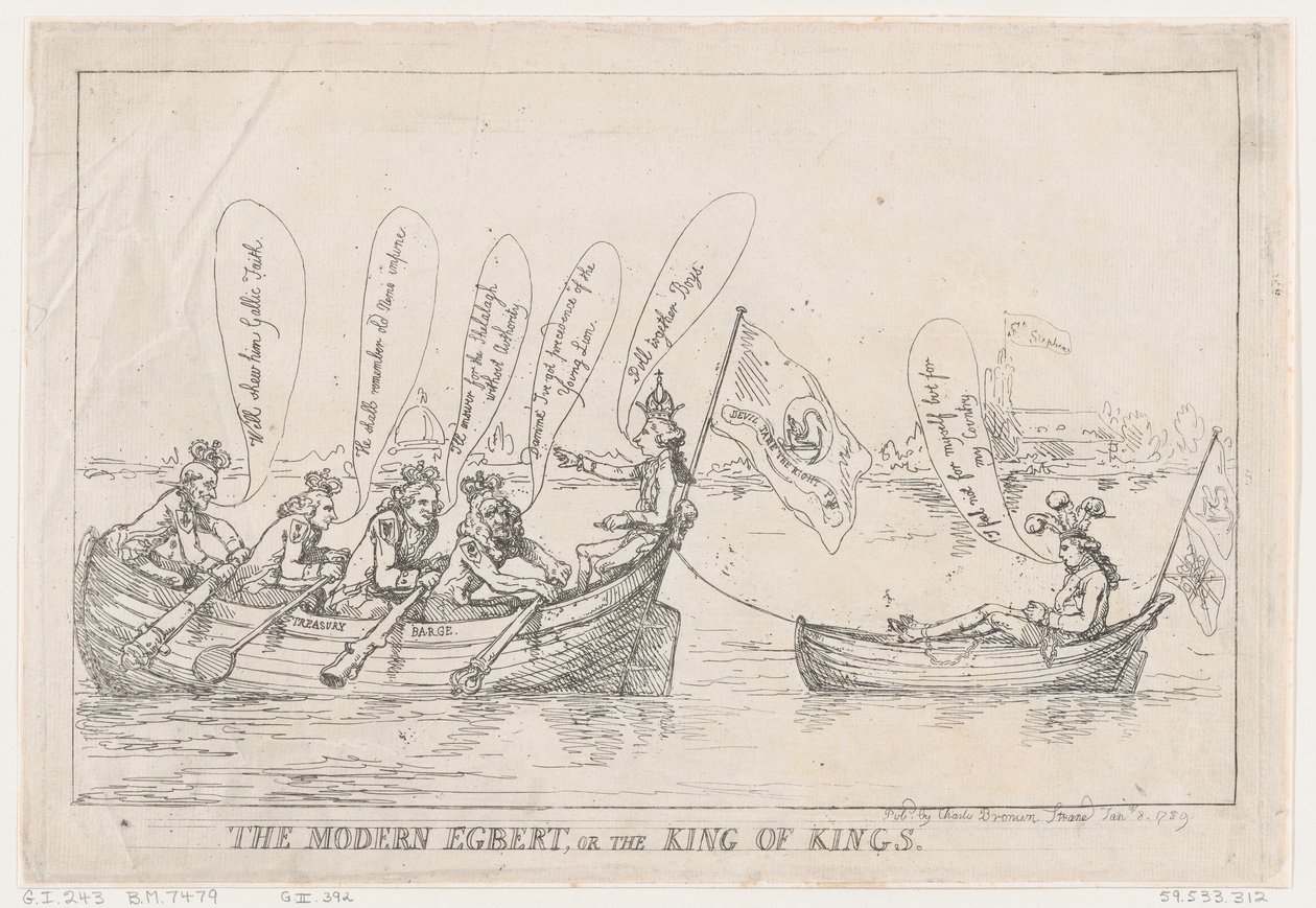 Moderní Egbert, aneb Král králů, 8. ledna 1789, 8. ledna 1789. od Thomas Rowlandson