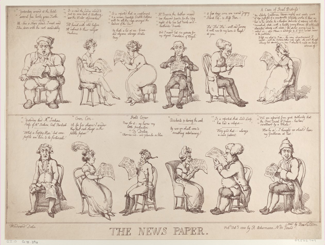 The News Paper, 1. října 1808, 1. října 1808. od Thomas Rowlandson