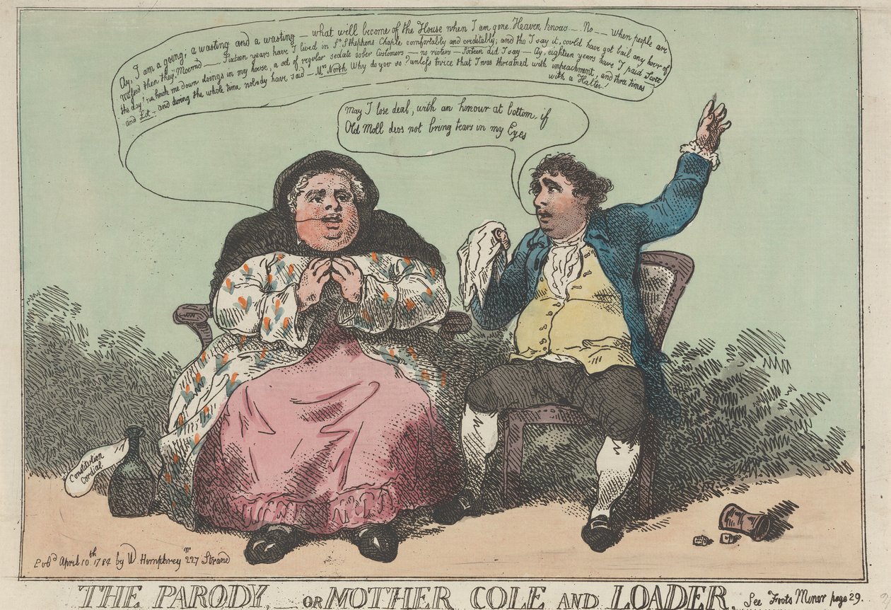 Parodie – aneb Matka Coleová a vůdce od Thomas Rowlandson
