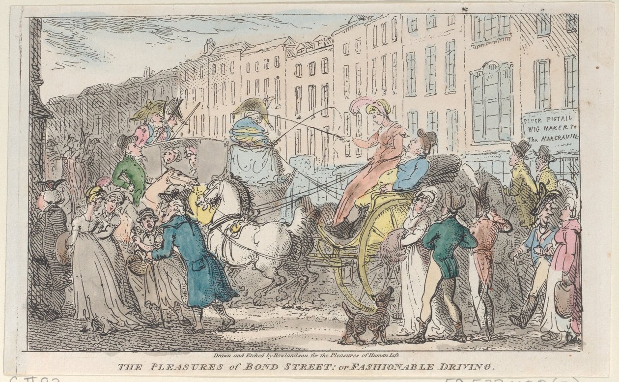The Pleasures of Bond Street: aneb módní řízení, 1807., 1807. od Thomas Rowlandson