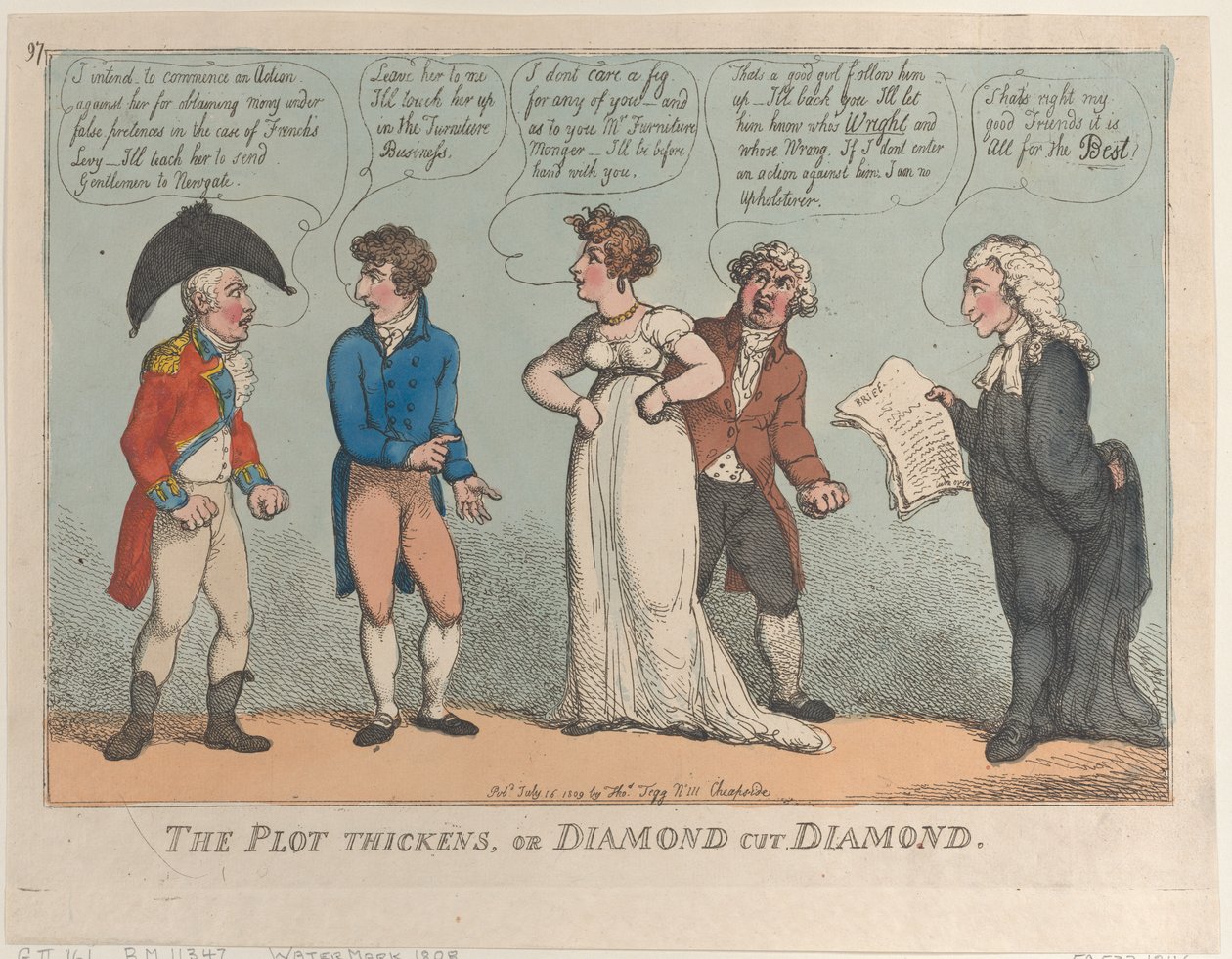 The Plot Thickens, or Diamond Cut Diamond, 16. července 1809, 16. července 1809. od Thomas Rowlandson