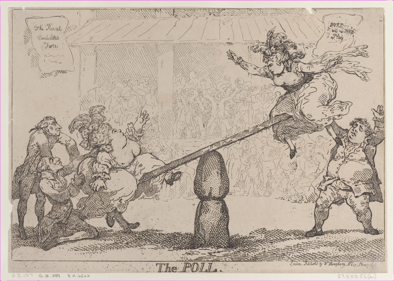 Hlasování, 12. dubna 1784, 12. dubna 1784. od Thomas Rowlandson