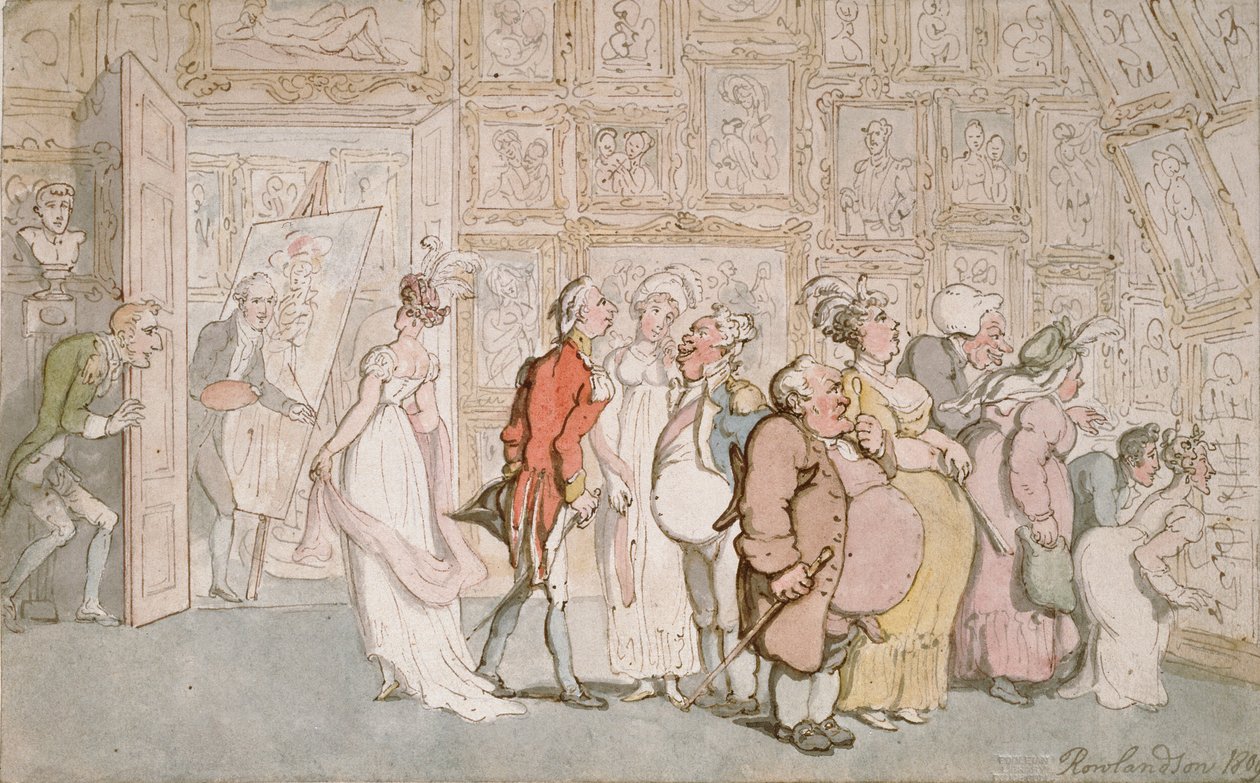 Předsíň portrétisty, 1809 od Thomas Rowlandson