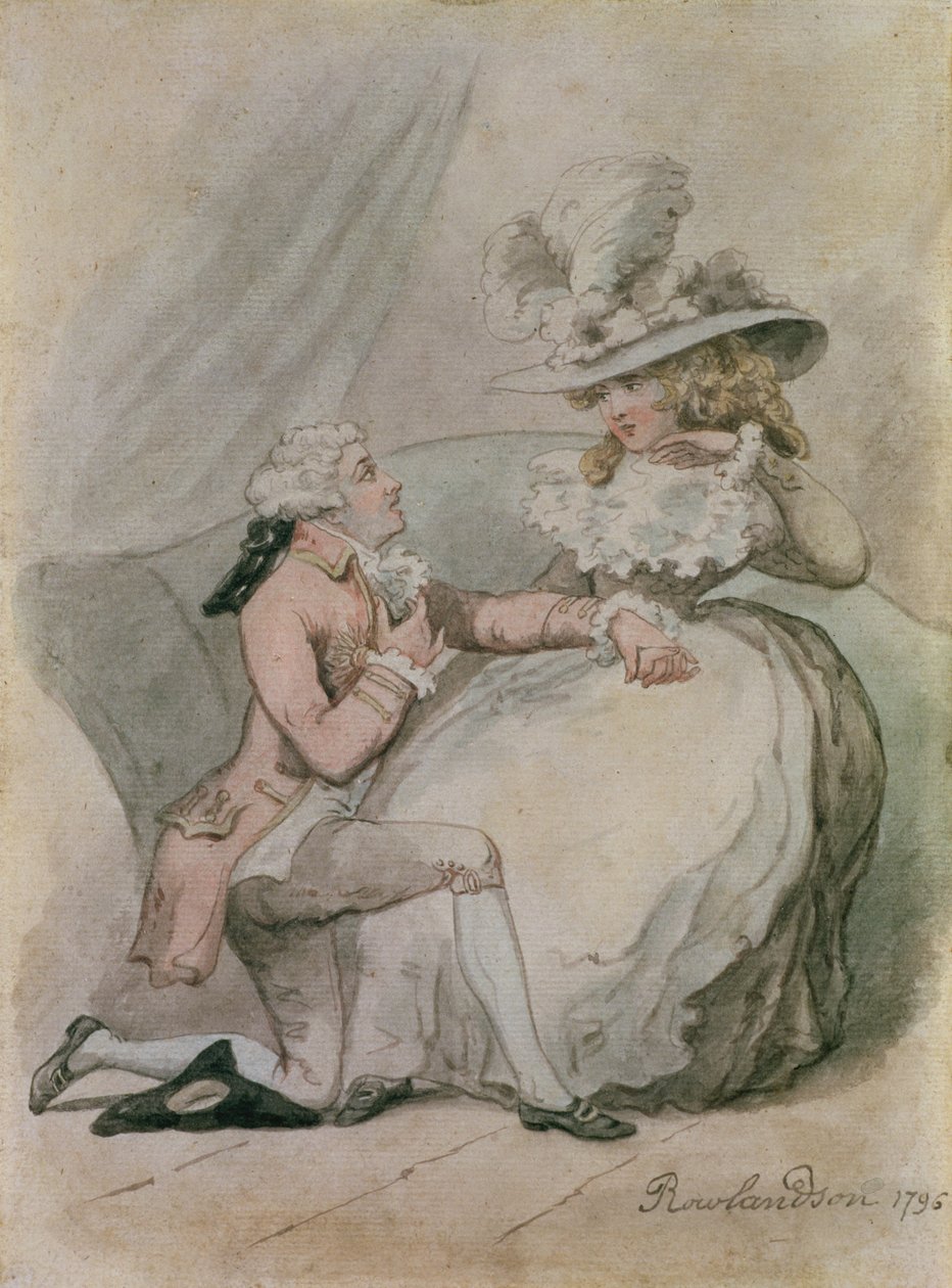 Návrh, 1796 (inkoust a wc na papíře) od Thomas Rowlandson